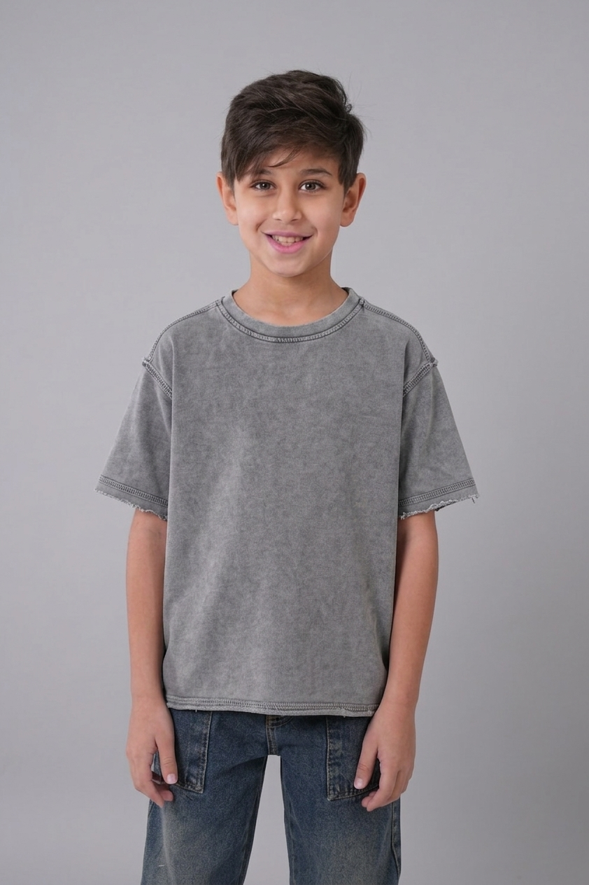Boys’  Vintage Acid-Wash Essential Tee