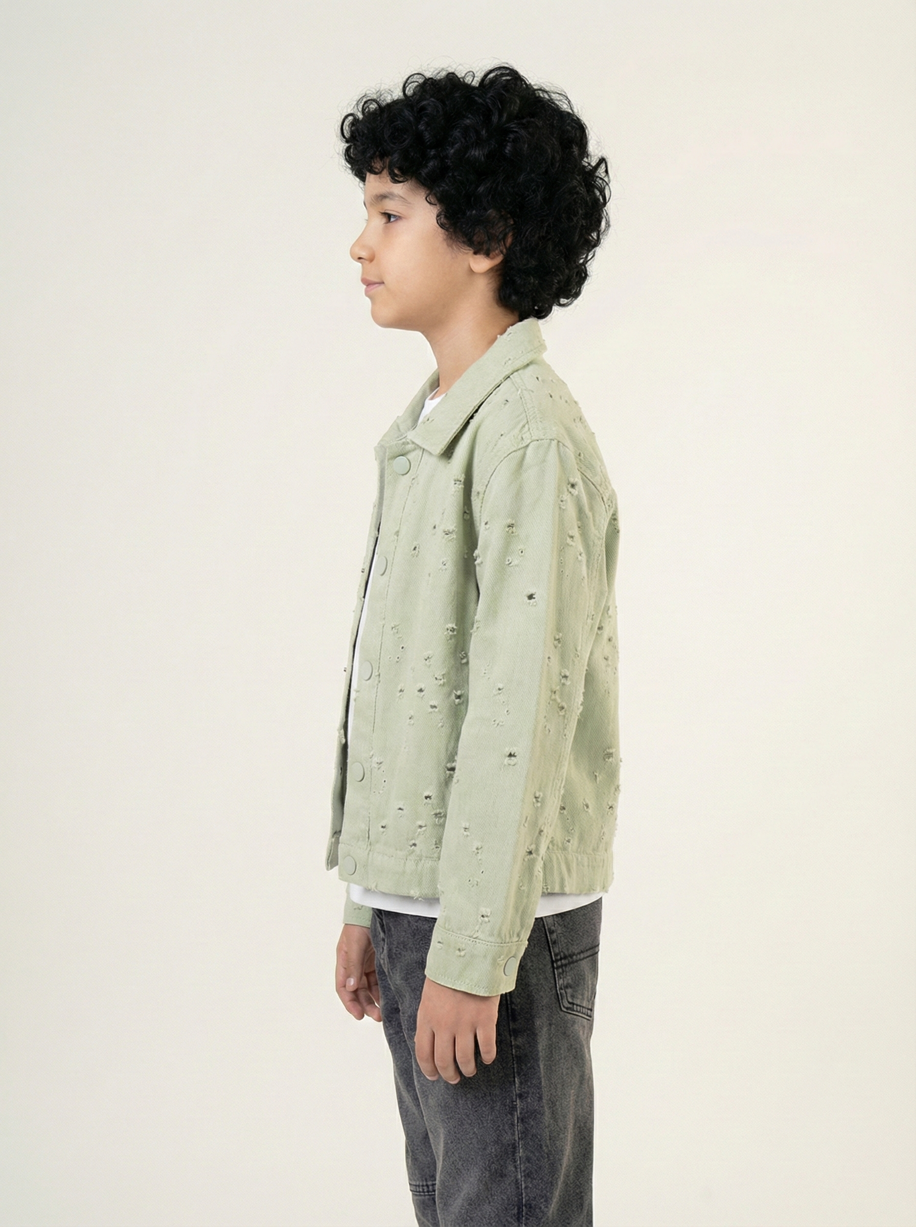Boys’ Distressed Denim Jacket