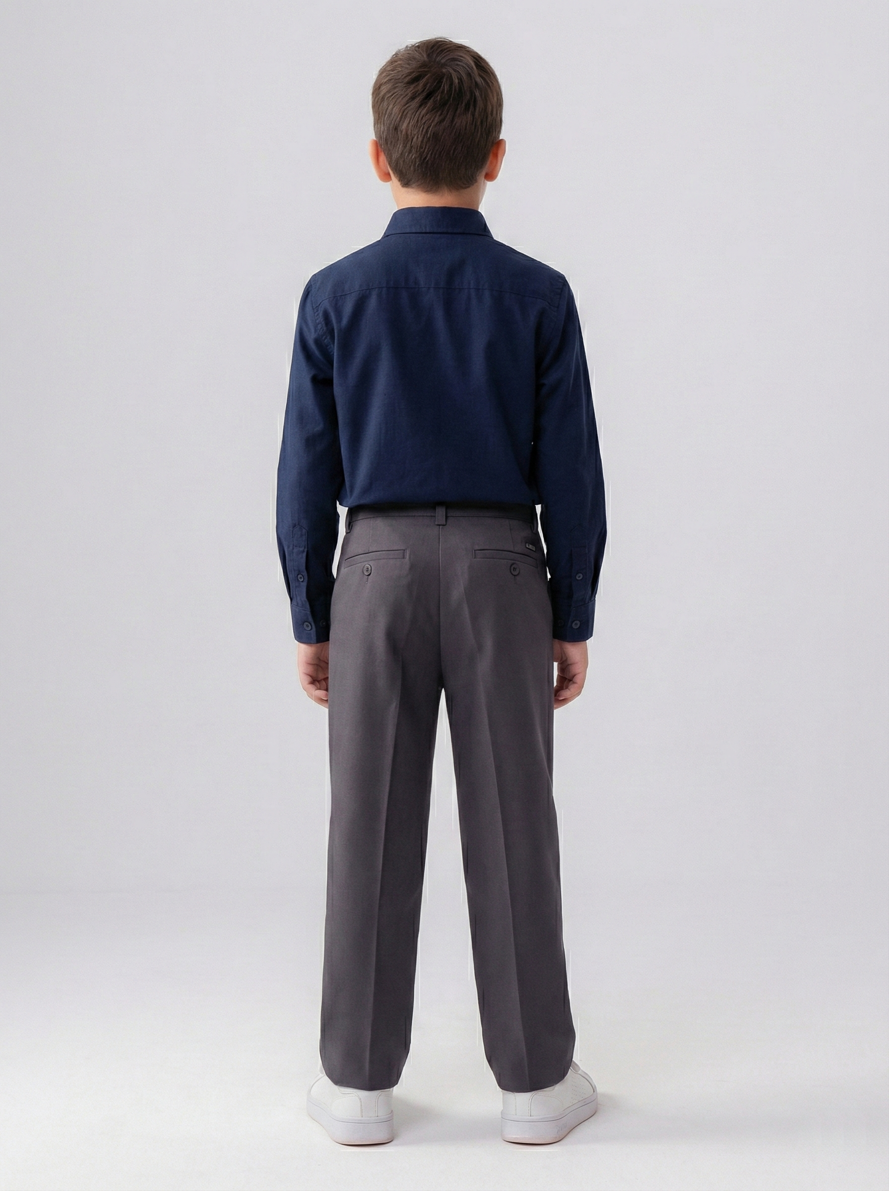 Boys' Slim-Fit Pleated Trousers
