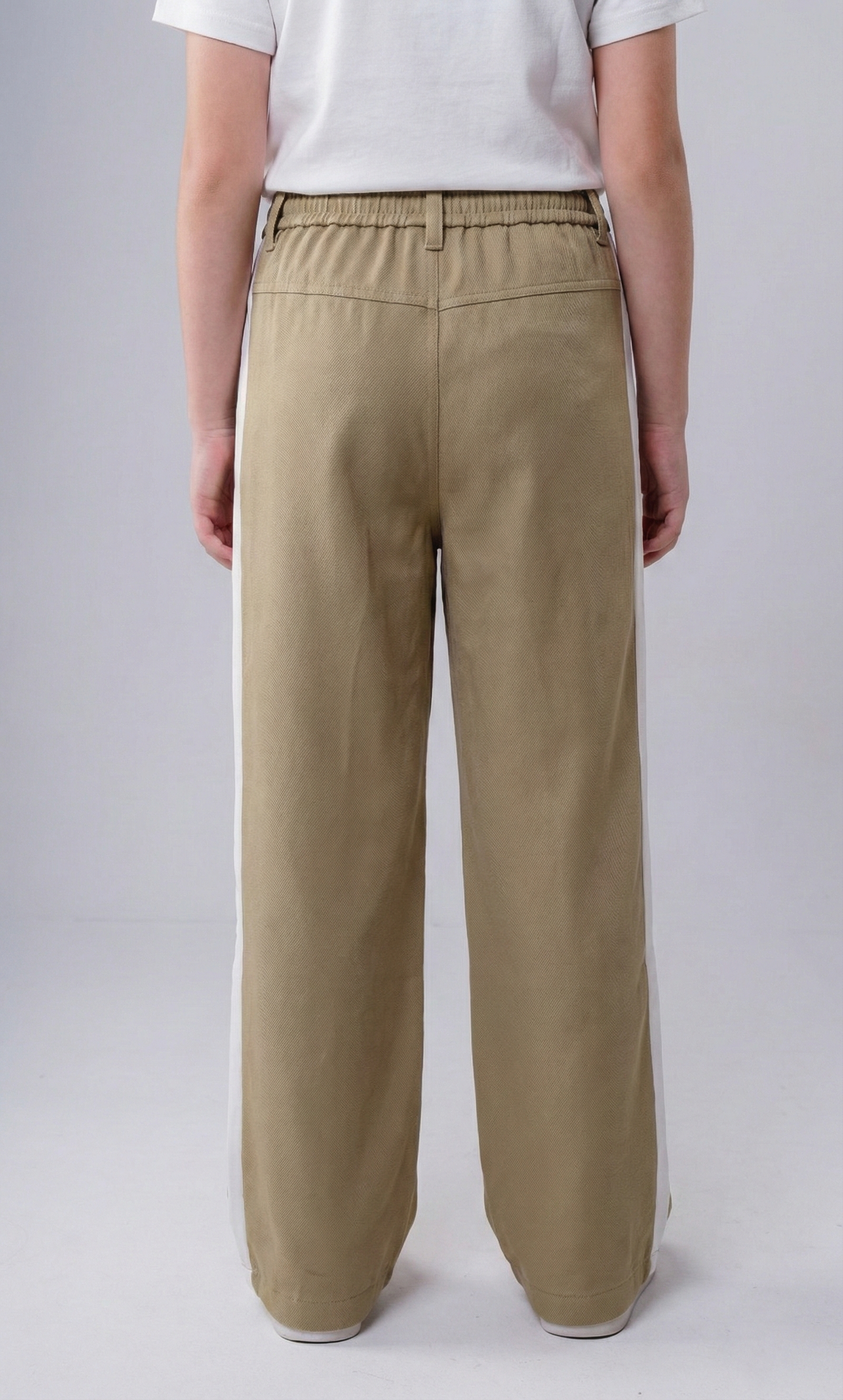 Girls’ Wide-Leg Trousers with Side Stripe – Trendy High-Waisted Relaxed Fit Pants