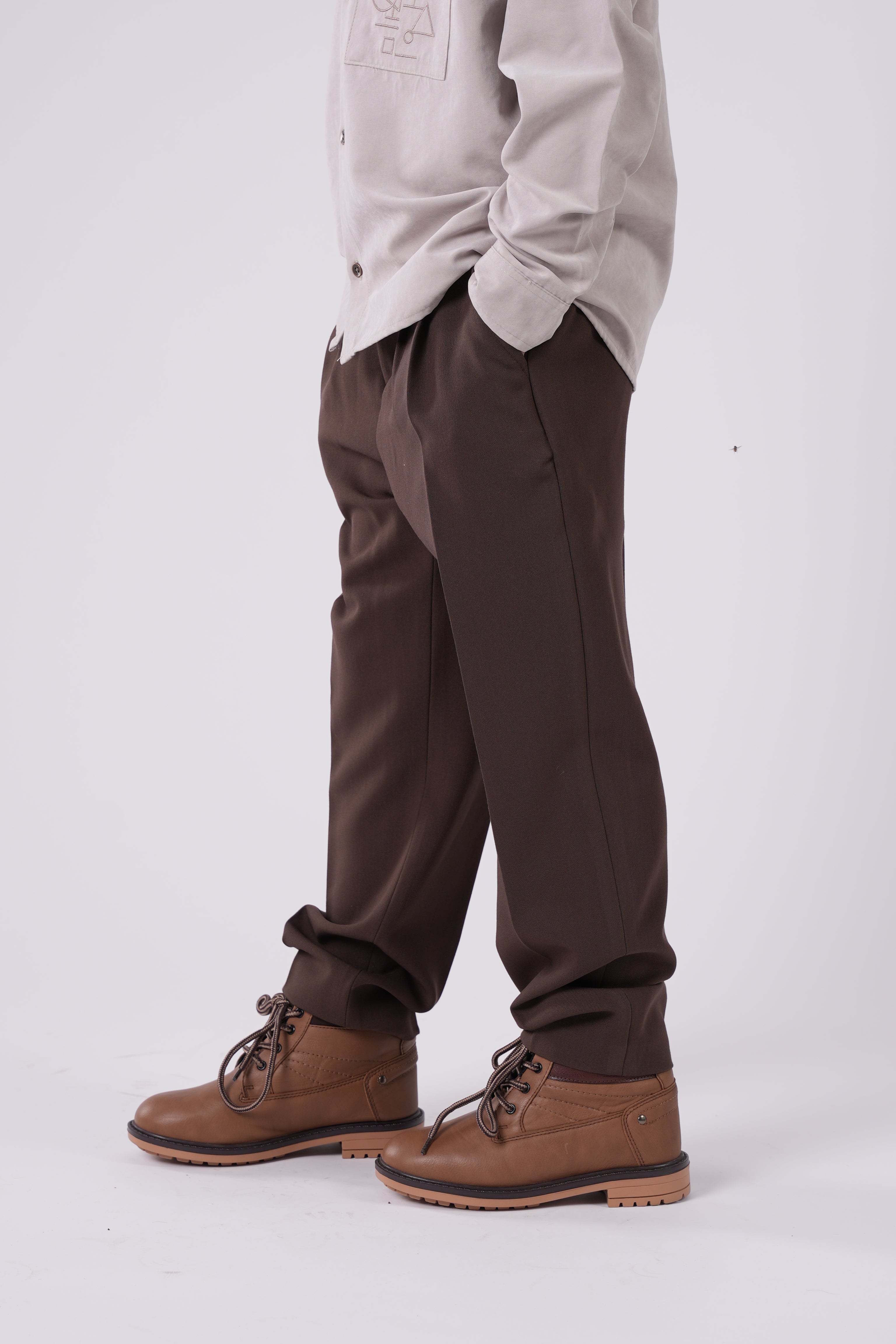 Boys' Slim-Fit Pleated Trousers
