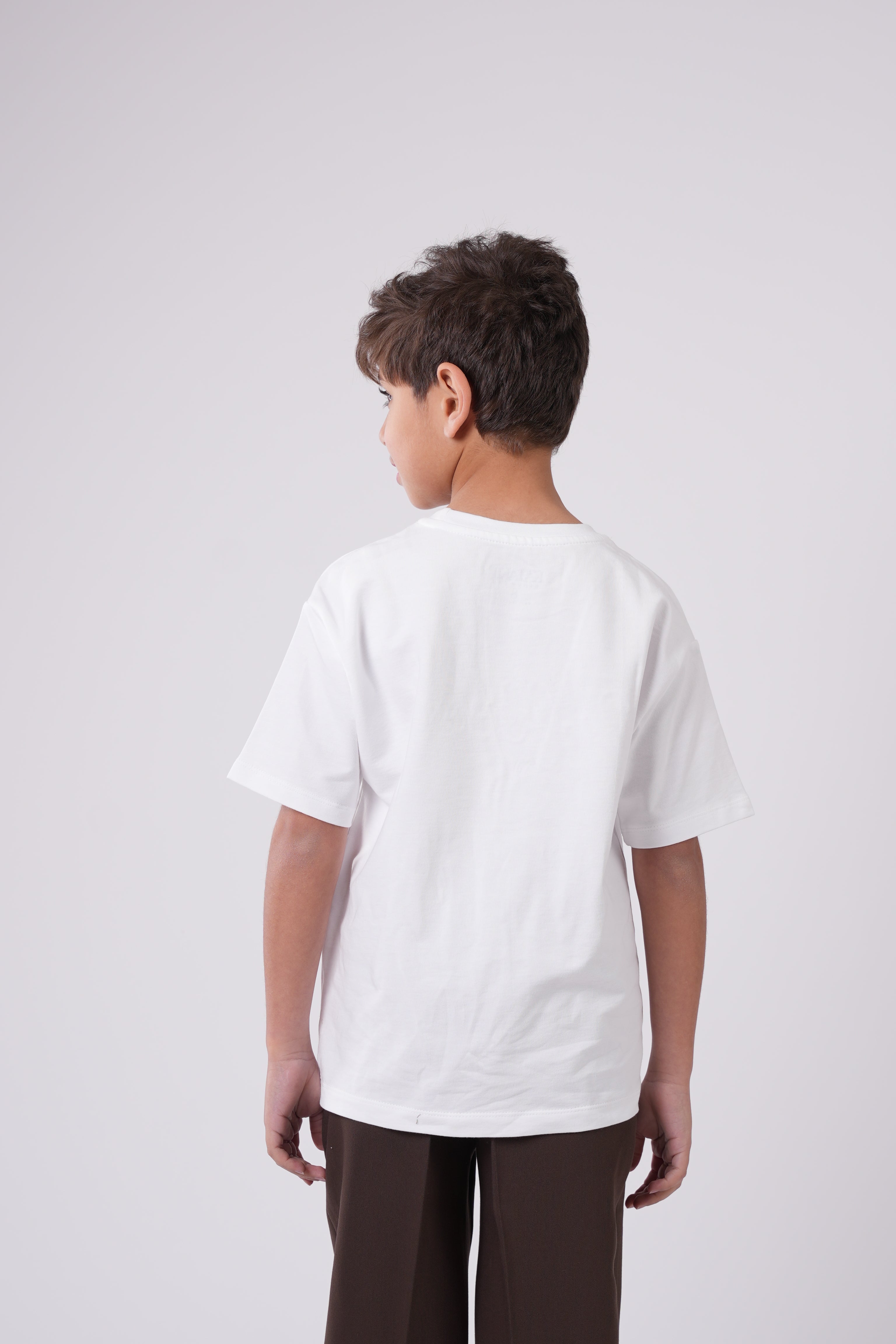 Boys’ T-Shirt with Embroidered Script