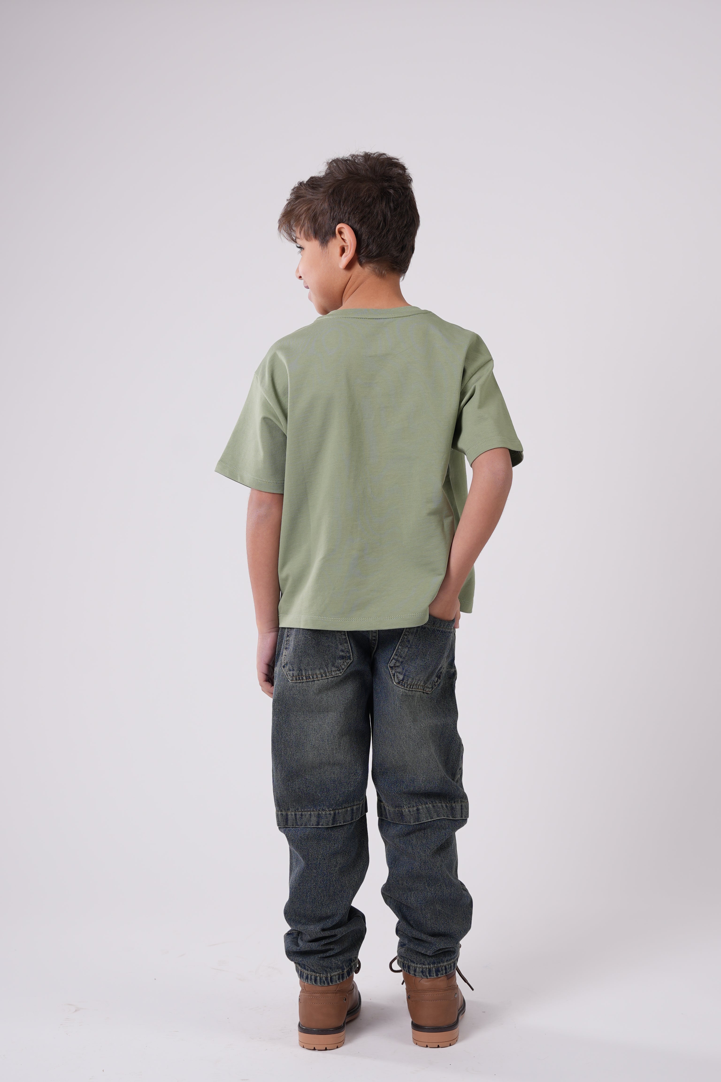 Boys’ T-Shirt with Embroidered Script