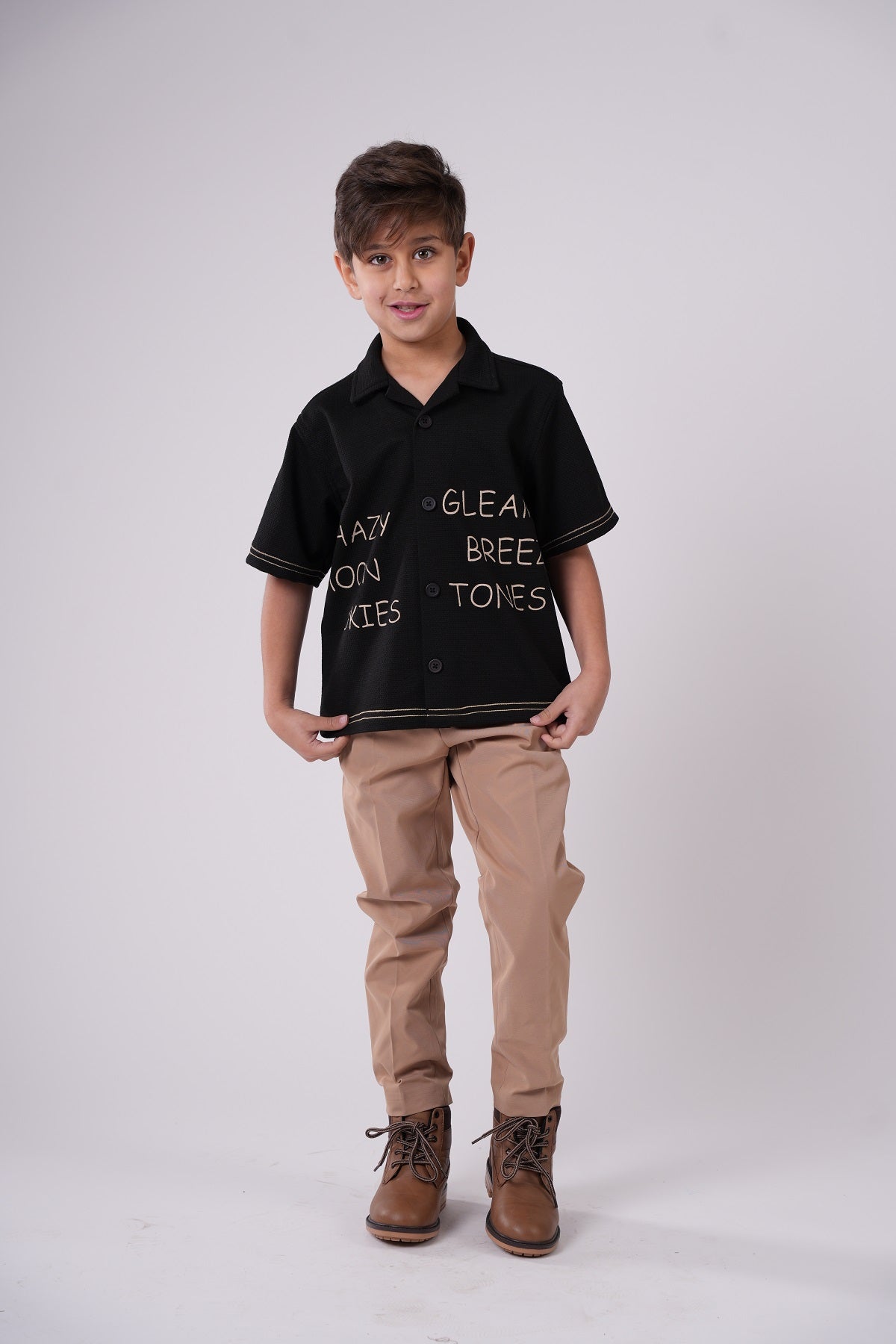 Boys Short Sleeve Printed Resort Shirt