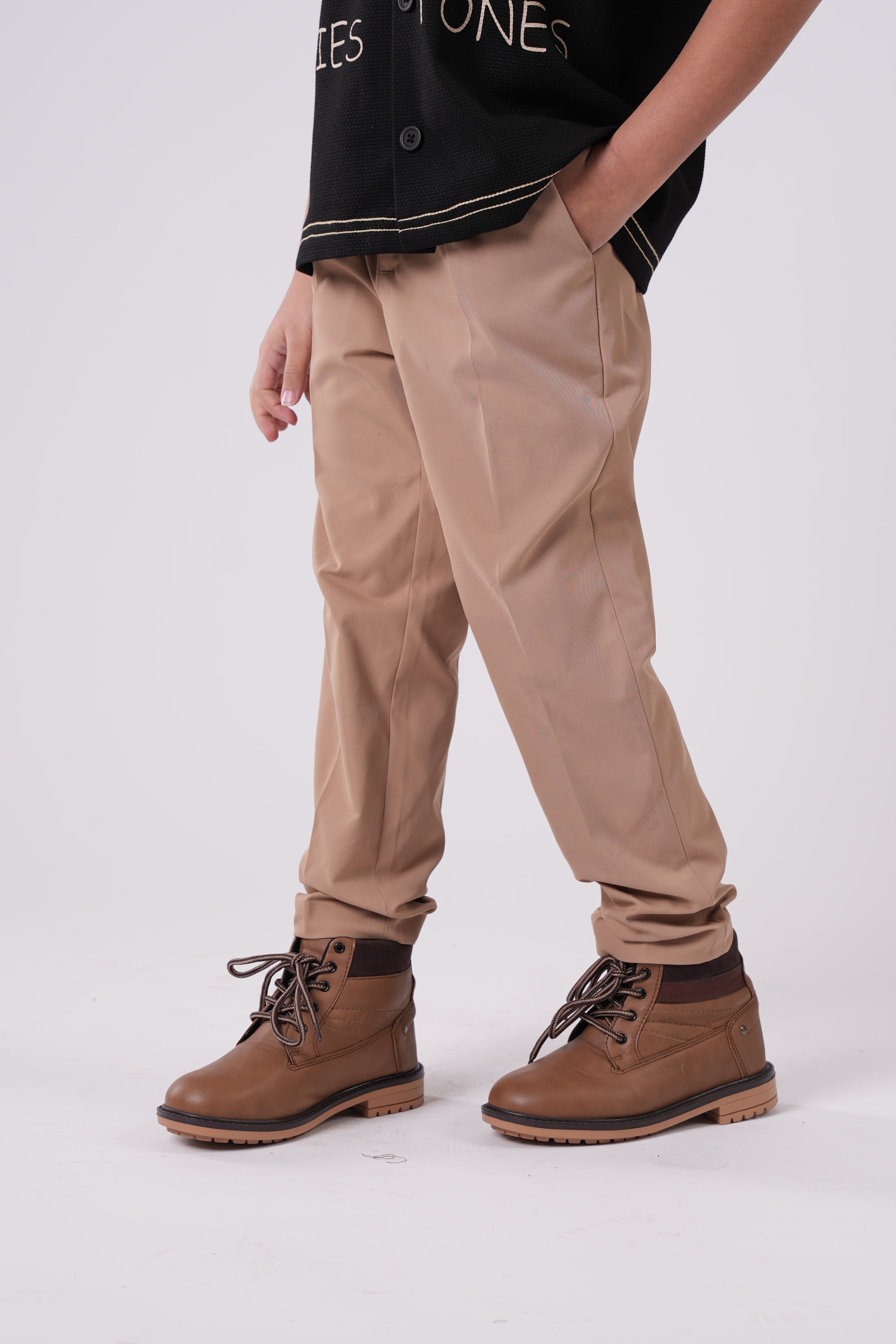 Boys' Slim-Fit Pleated Trousers