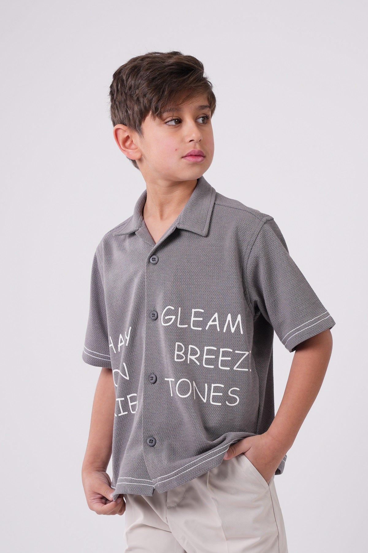 Boys Short Sleeve Printed Resort Shirt