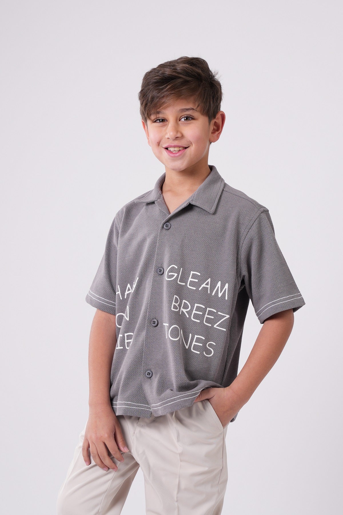 Boys Short Sleeve Printed Resort Shirt