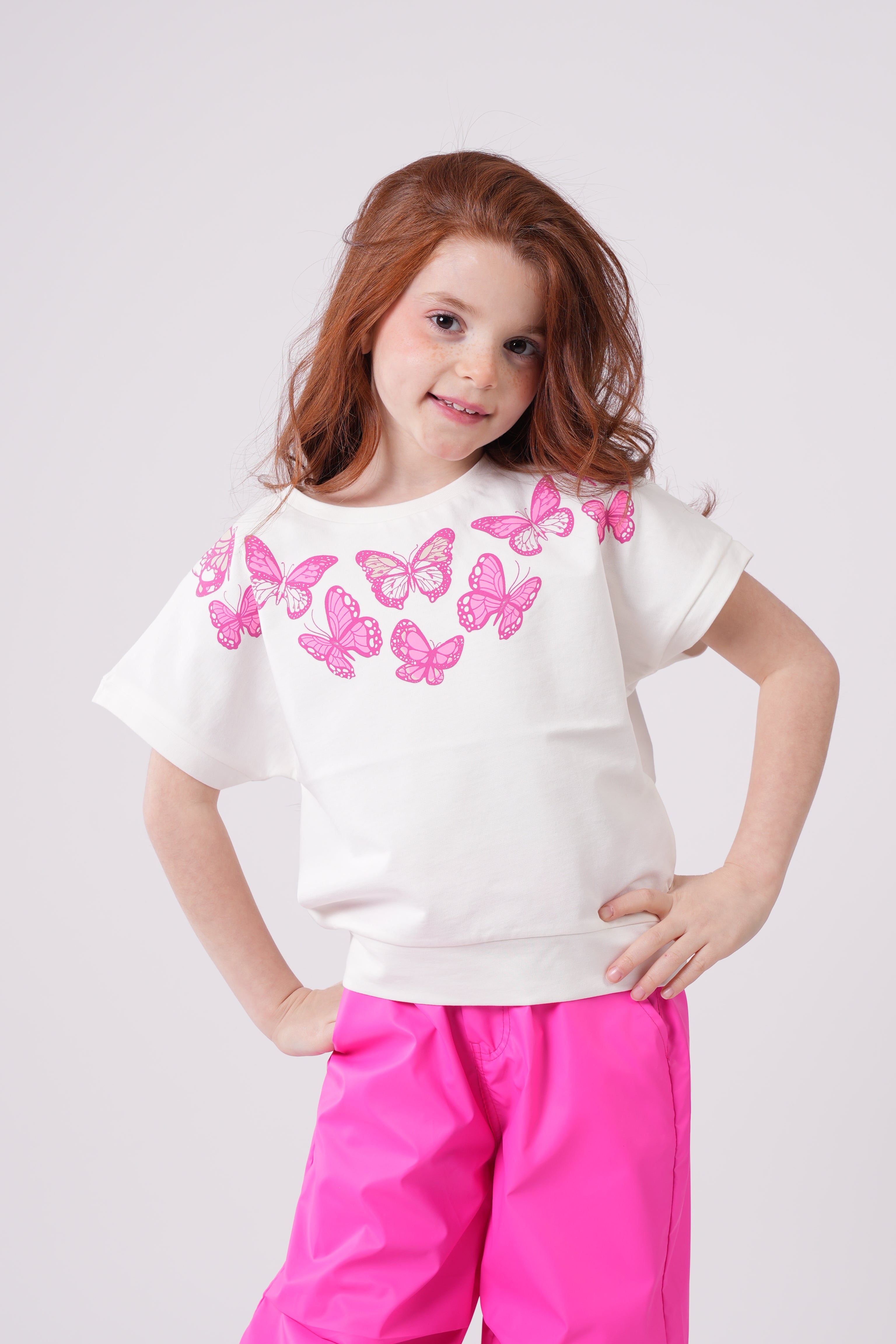 Girls’  Butterfly Garden Crewneck Tee