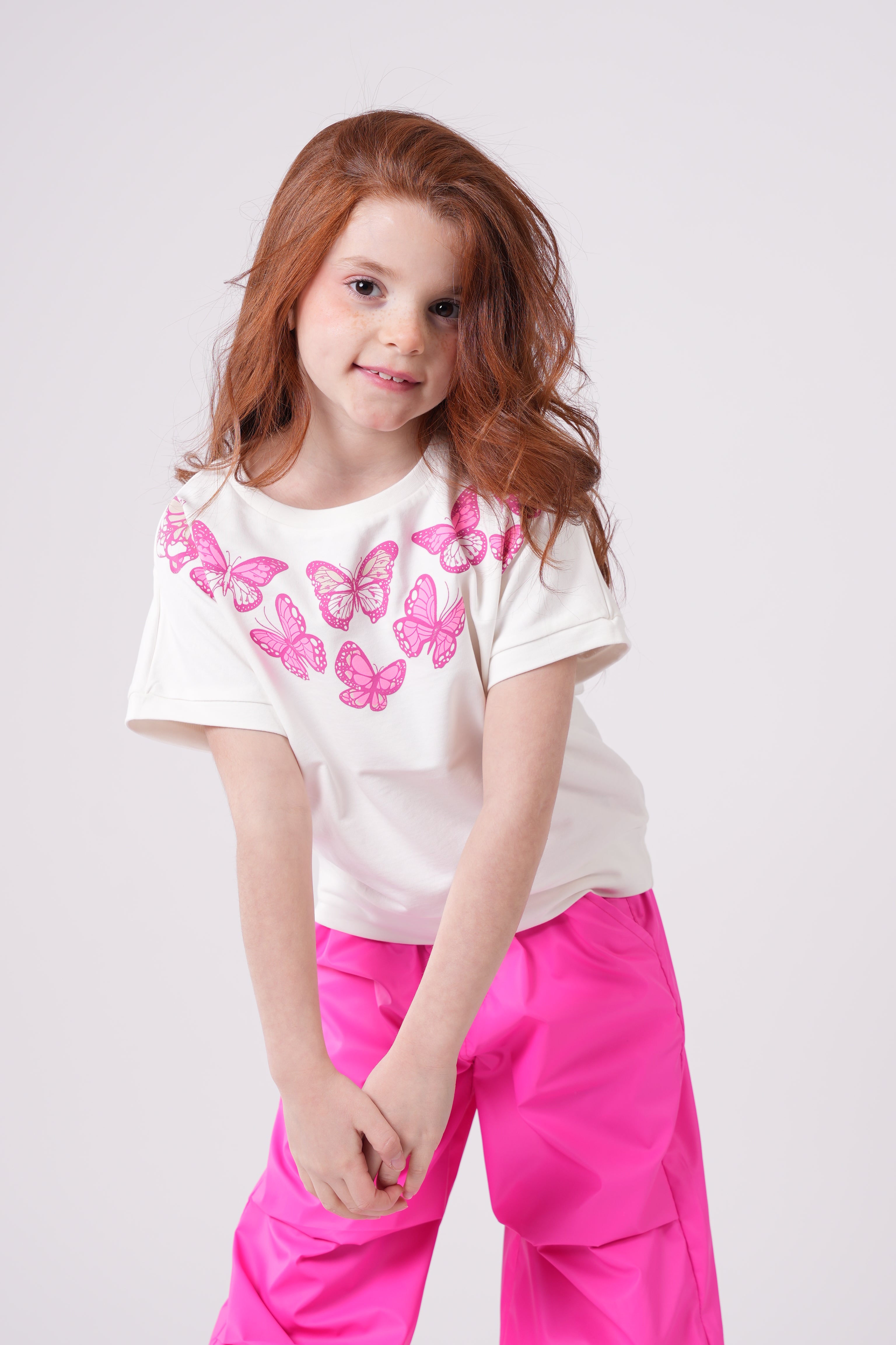 Girls’  Butterfly Garden Crewneck Tee