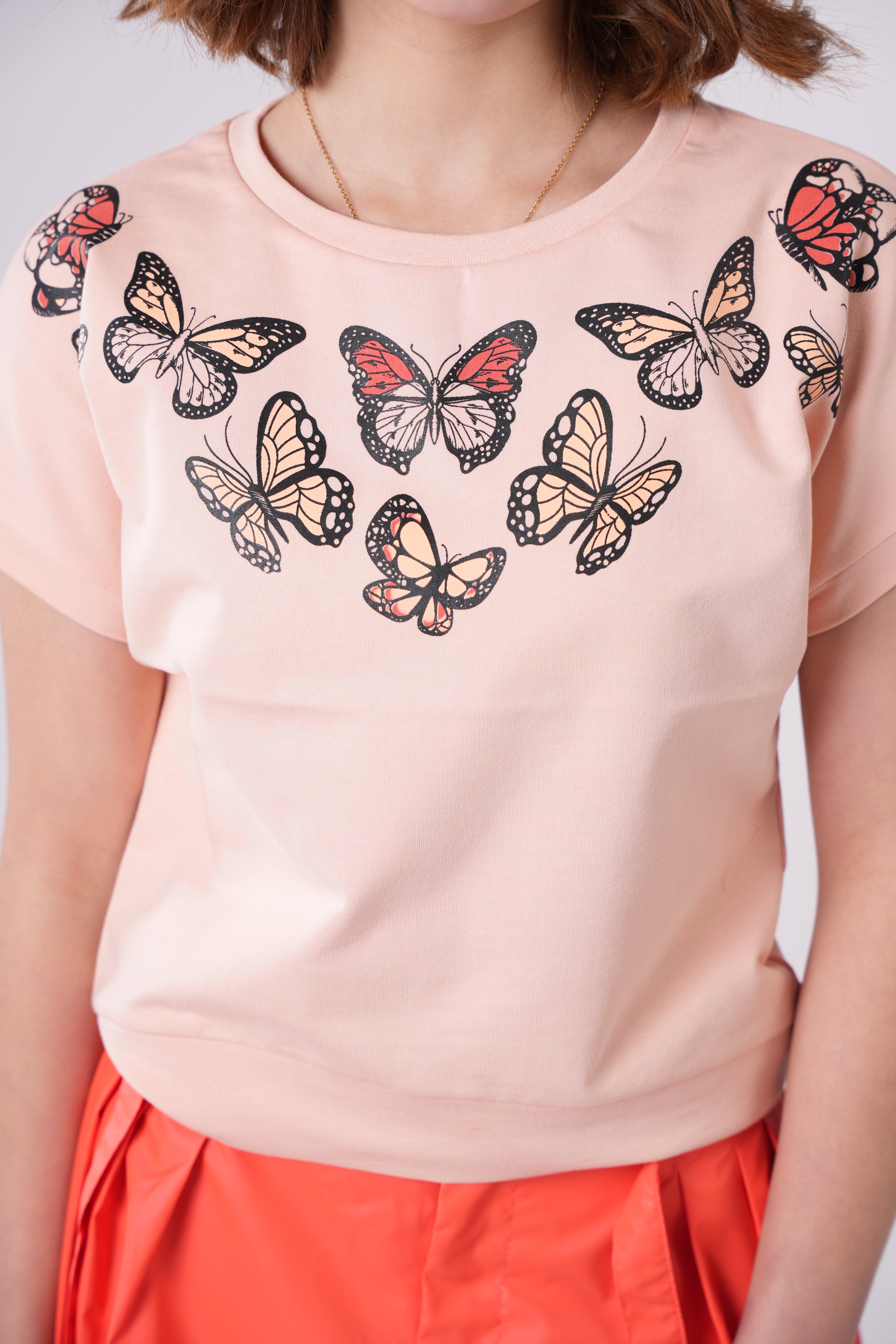 Girls’  Butterfly Garden Crewneck Tee
