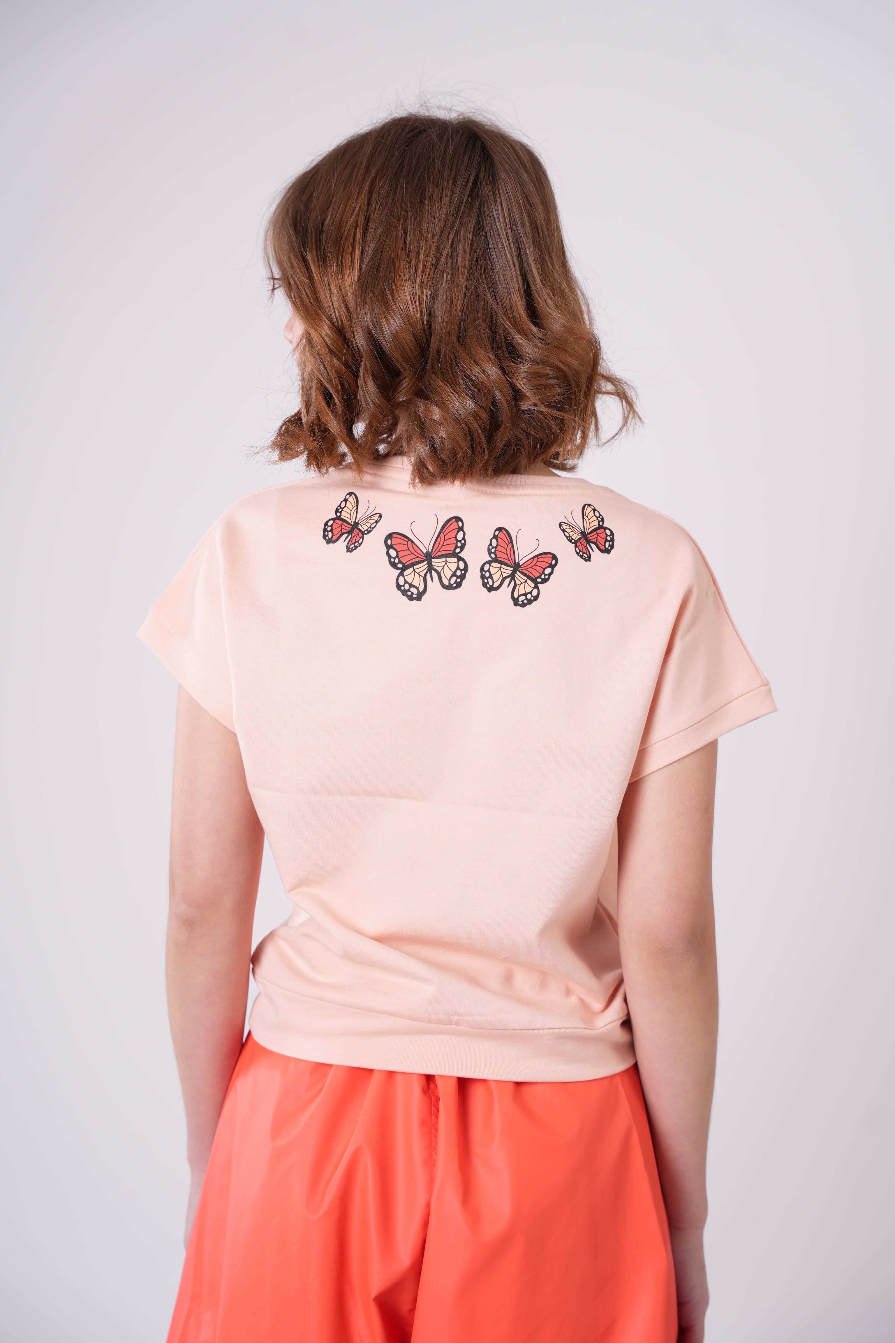 Girls’  Butterfly Garden Crewneck Tee