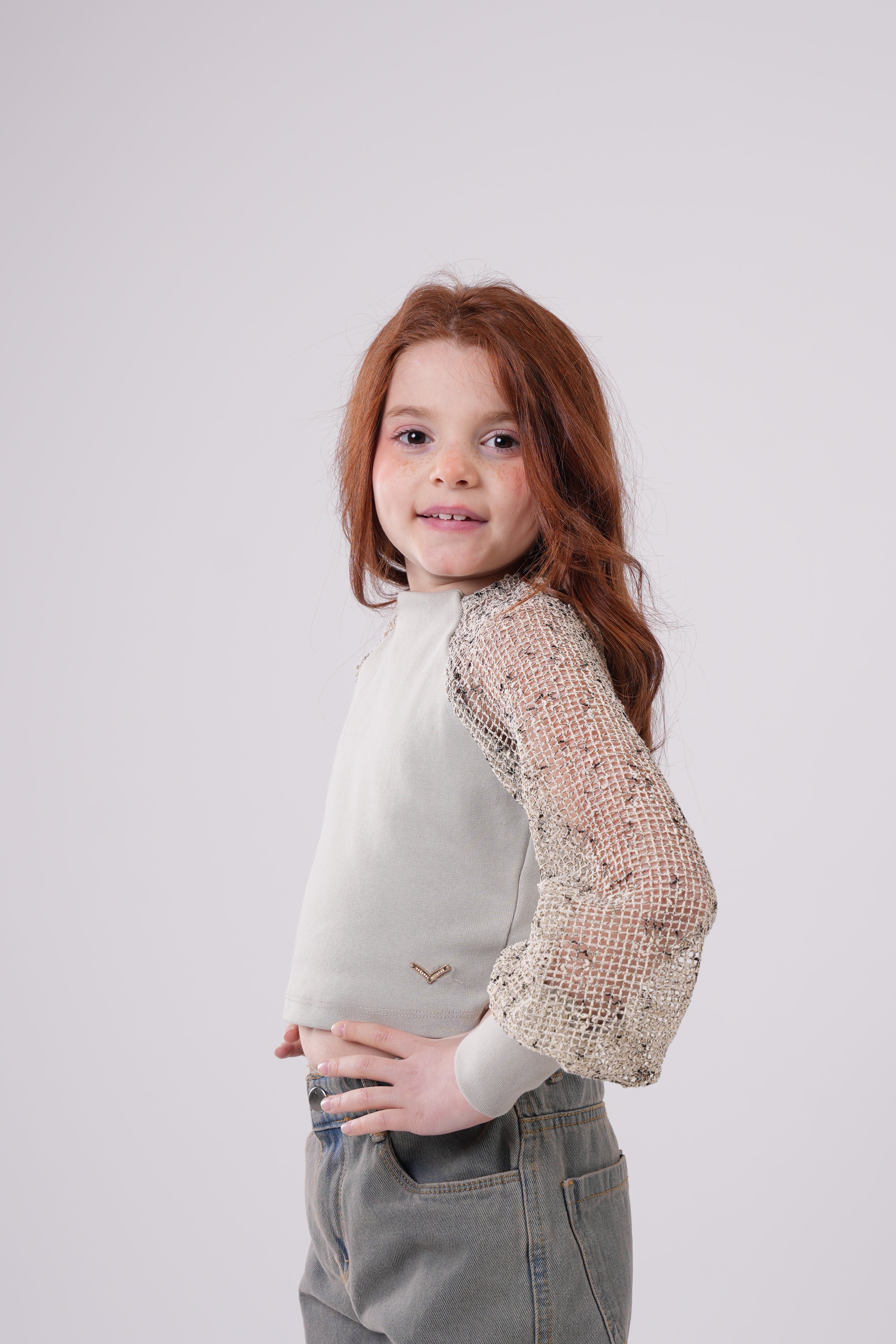 Girls’ Elegant Long-Sleeve Blouse