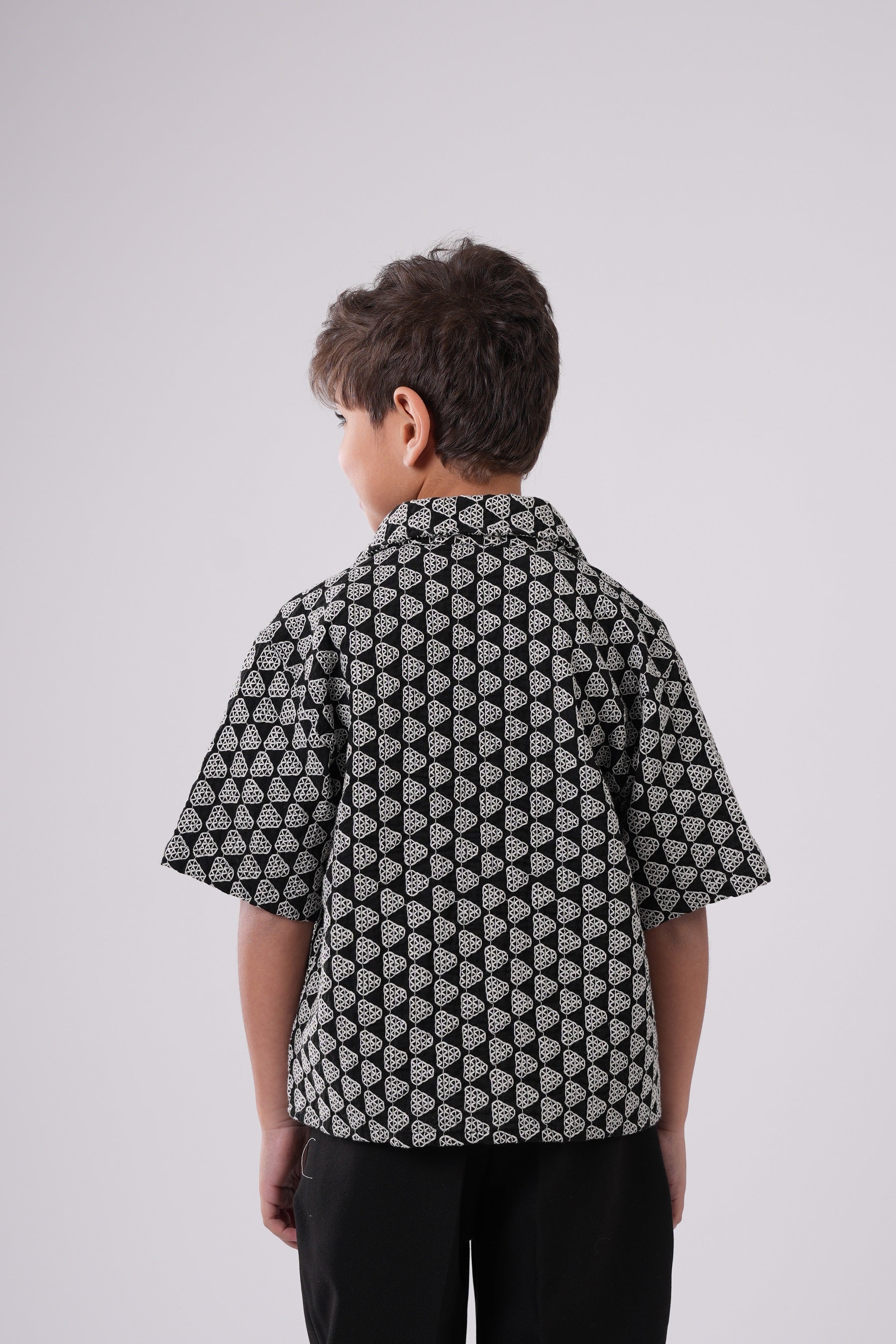 Boys’ Geometric Print Resort Shirt