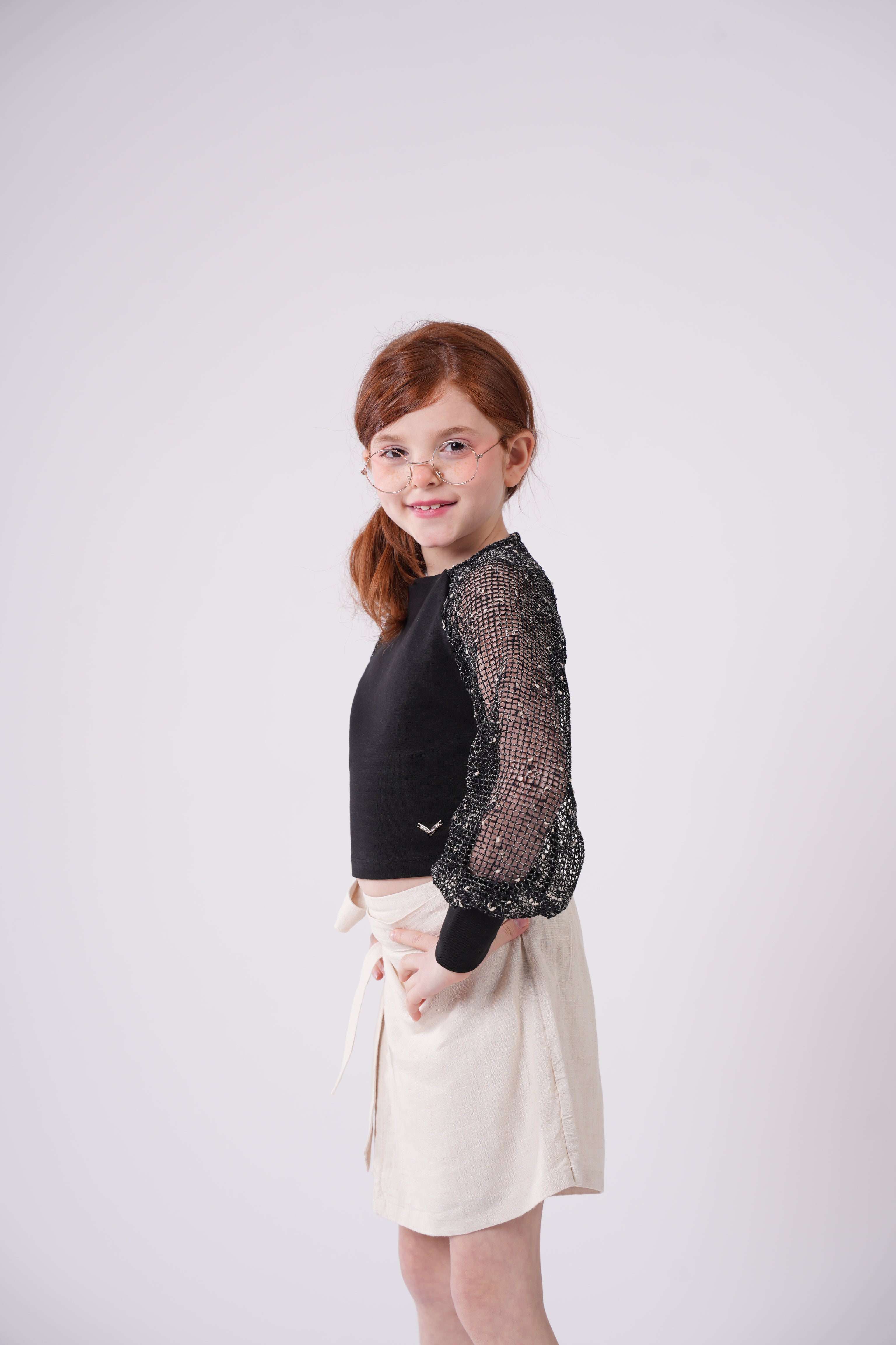 Girls’ Elegant Long-Sleeve Blouse