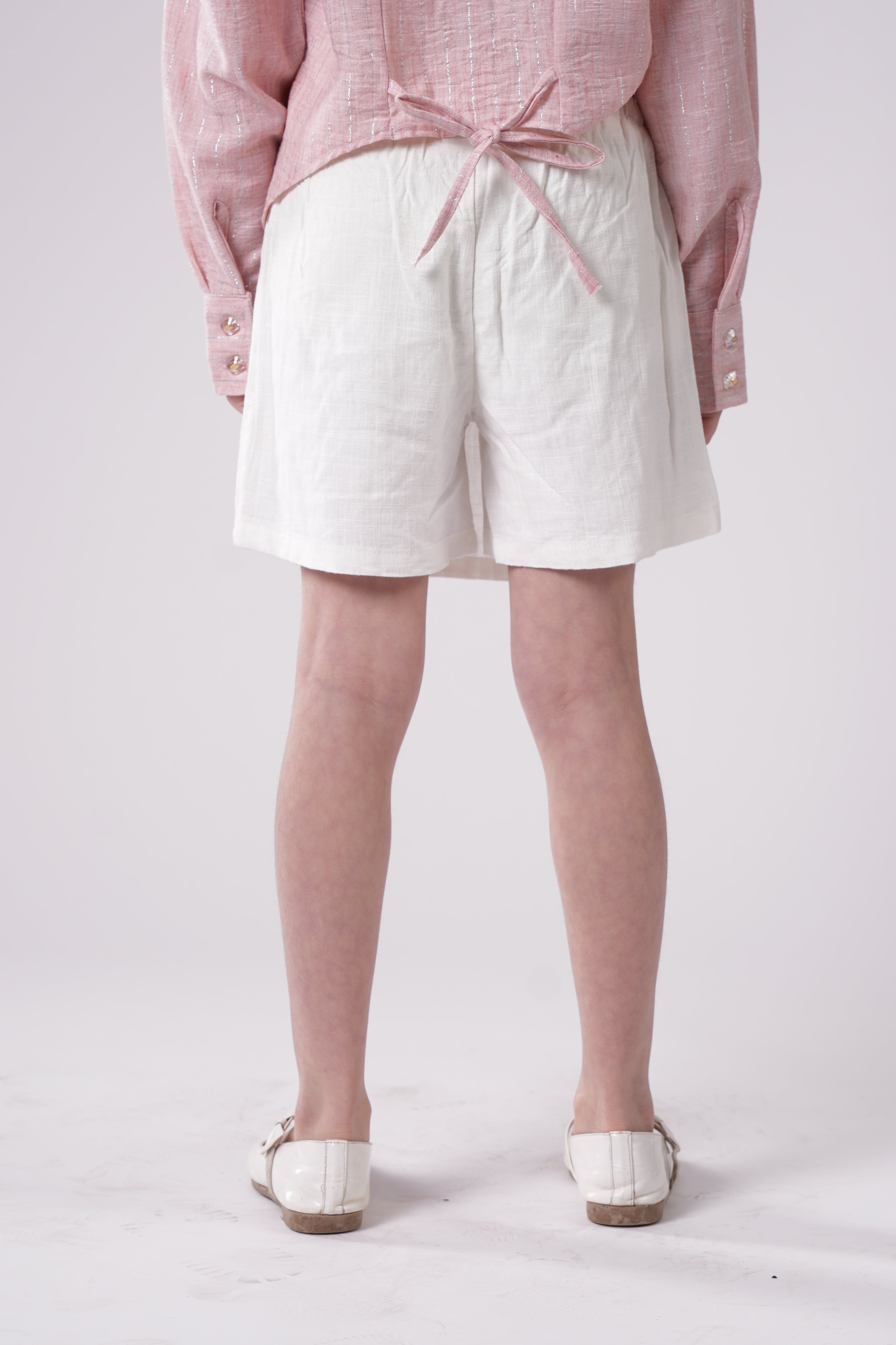 Girls’ Linen-Blend Wrap Skirt