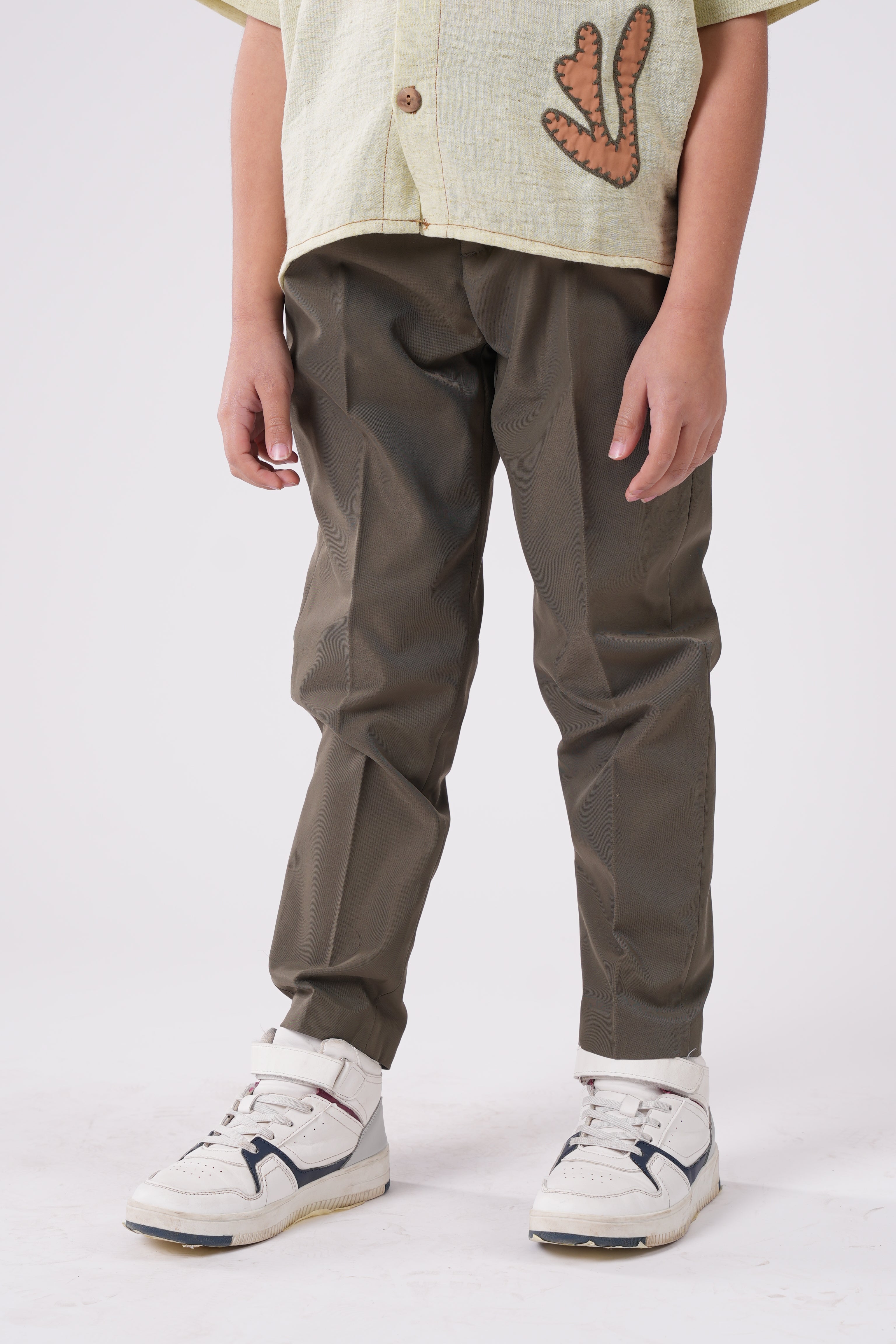 Boys' Slim-Fit Pleated Trousers