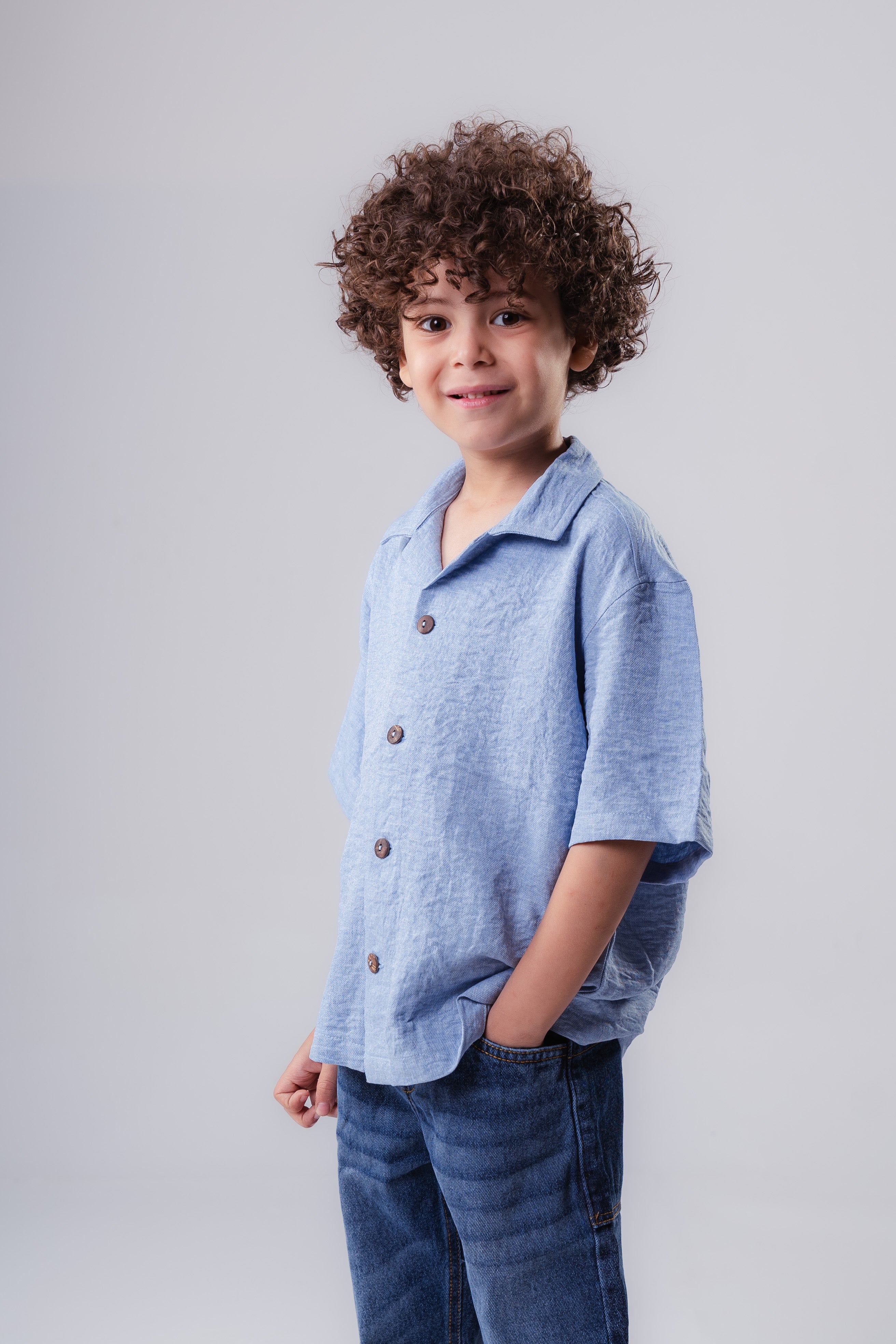 Boys’ Linen Short-Sleeve