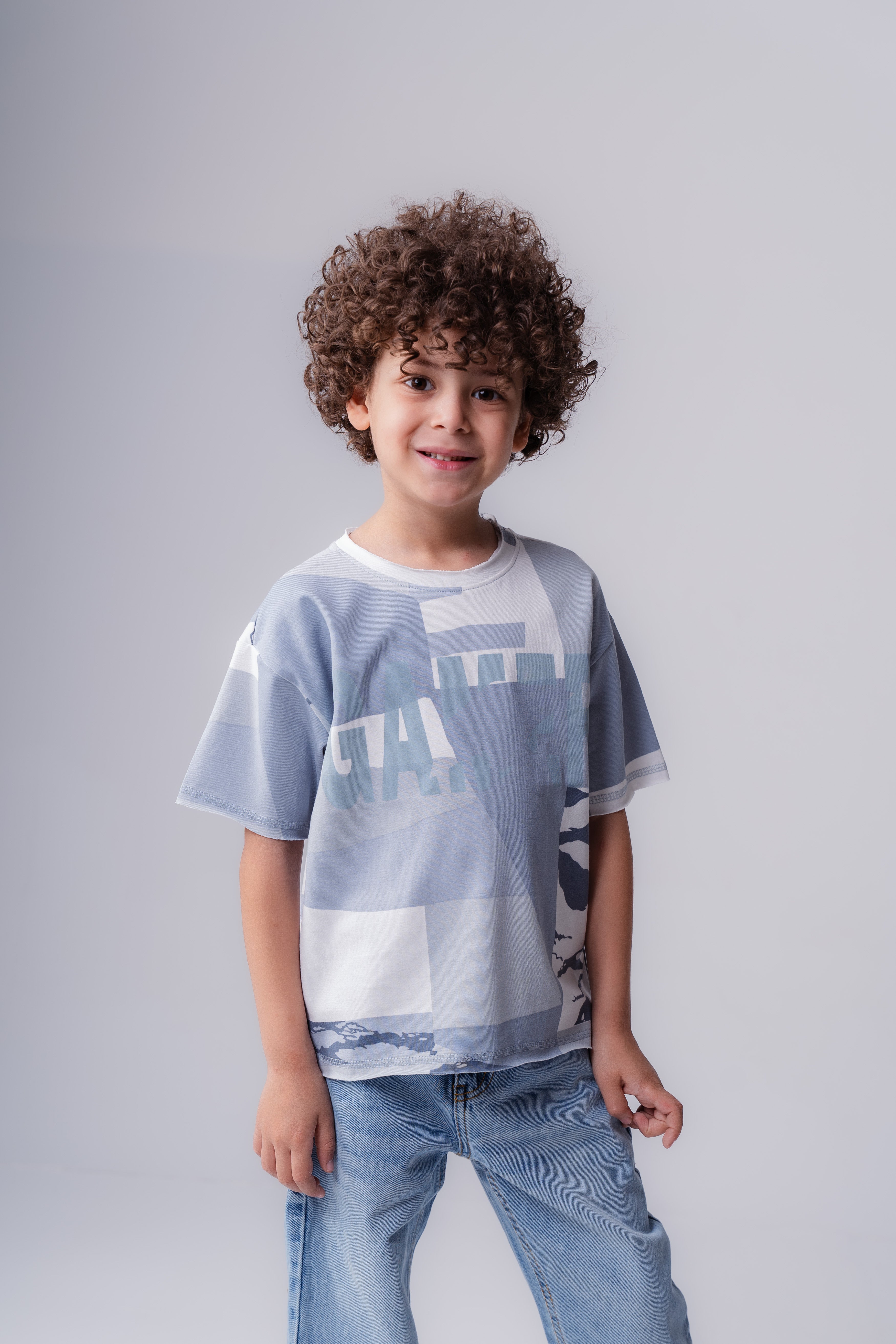 Boys’   Urban Camo "GAMER" Oversized Tee