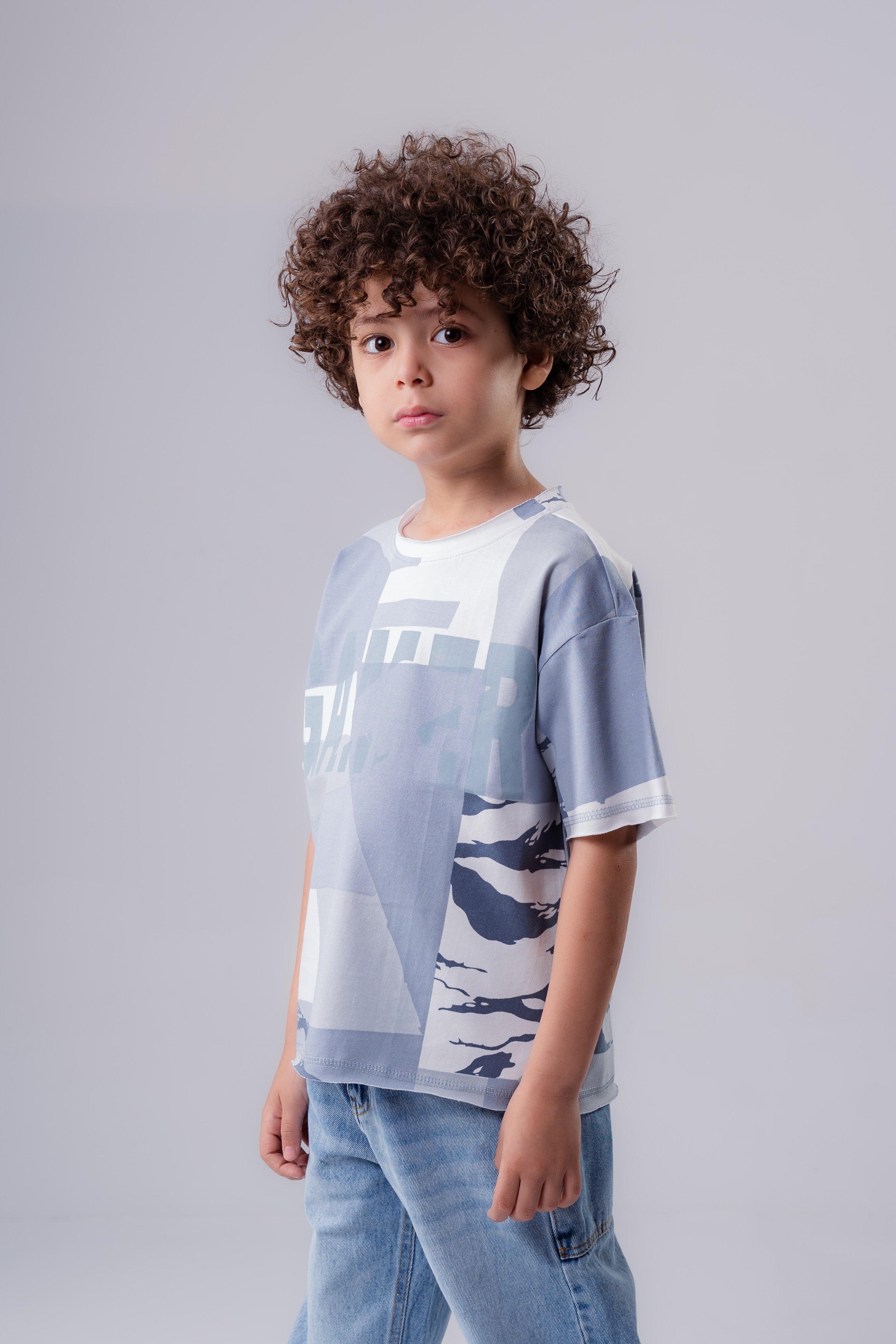 Boys’   Urban Camo "GAMER" Oversized Tee