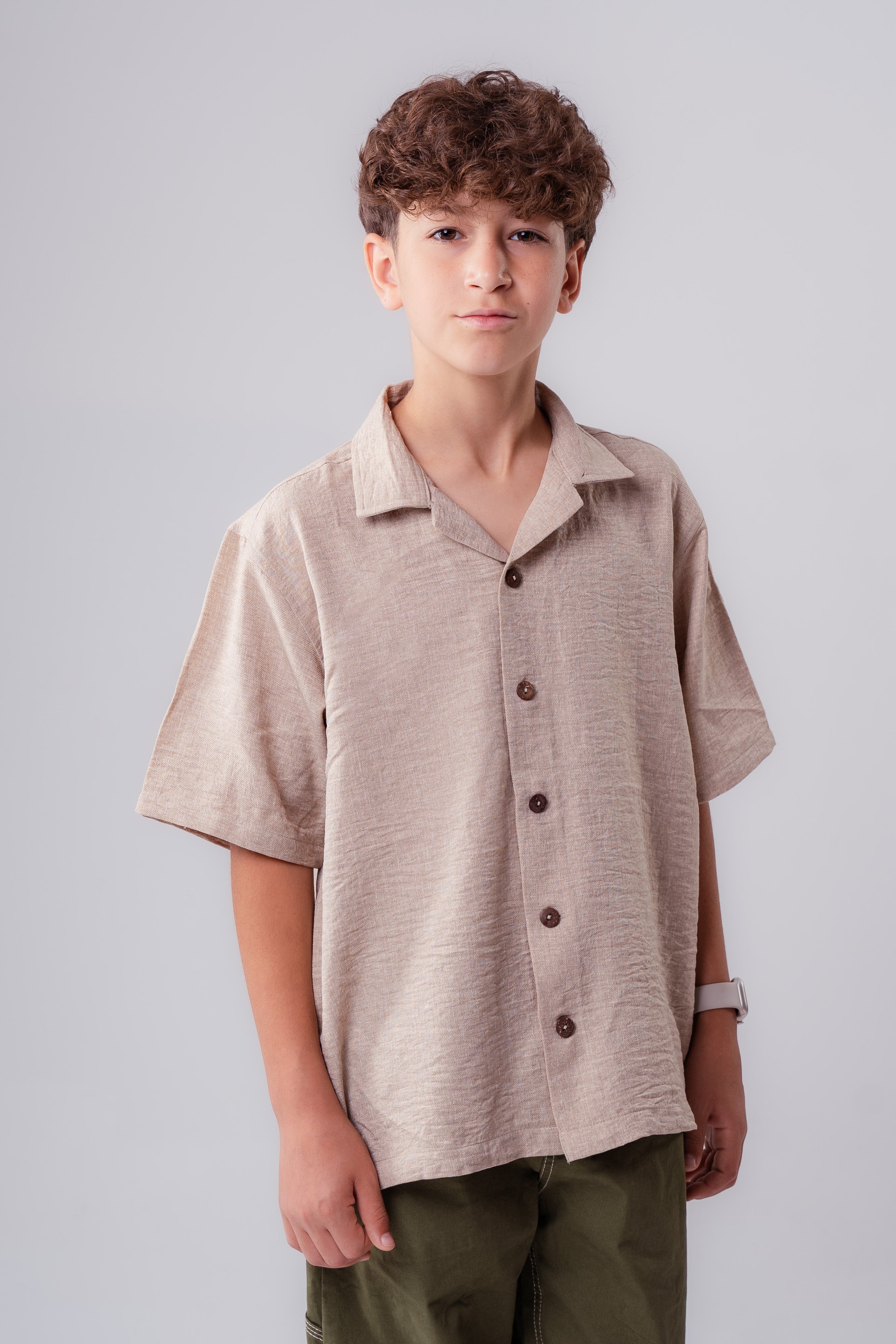 Boys’ Linen Short-Sleeve