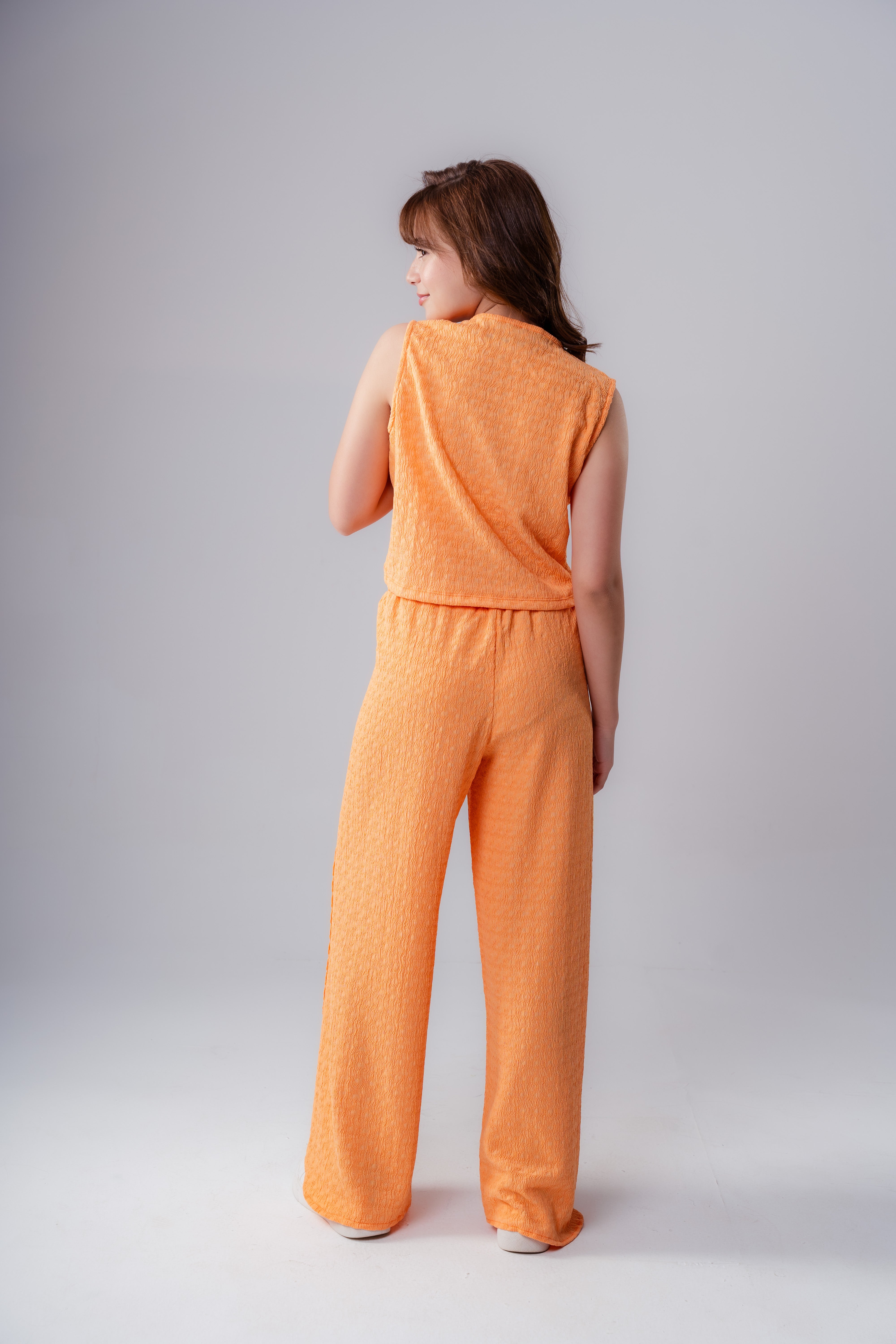 Girls Plain Crepe Trousers