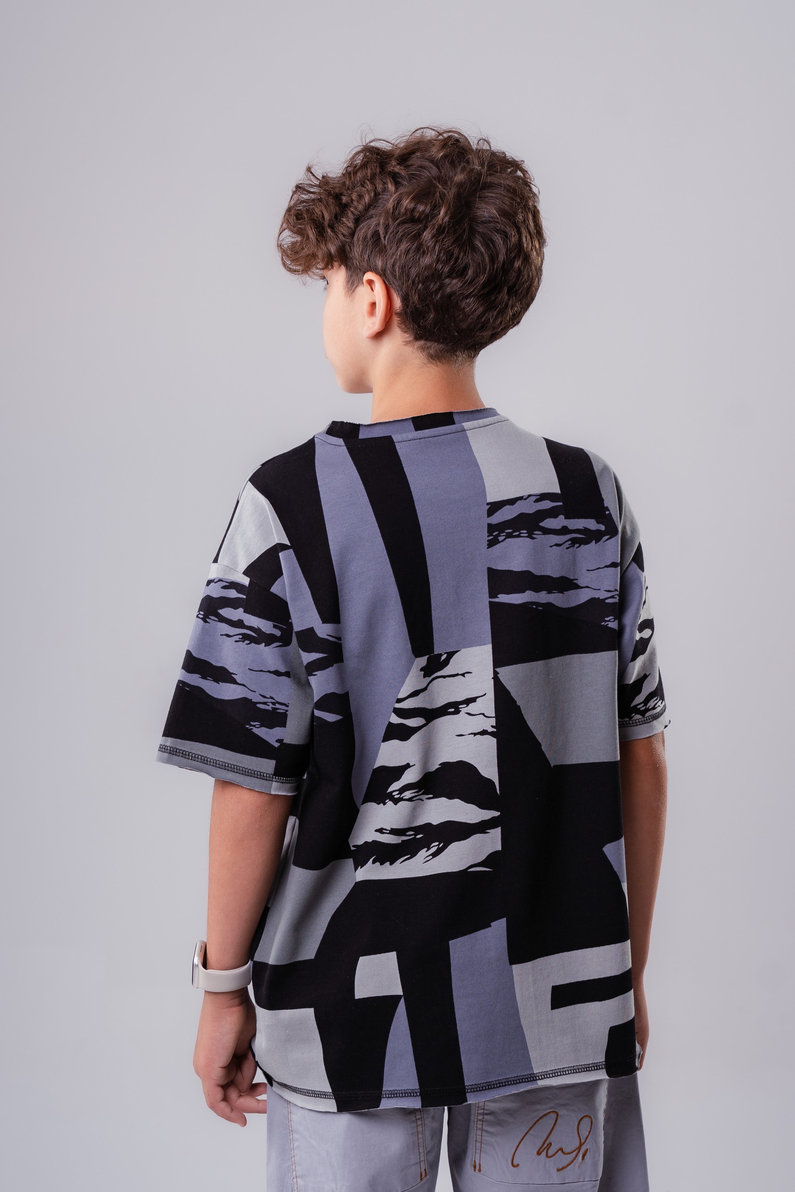 Boys’   Urban Camo "GAMER" Oversized Tee