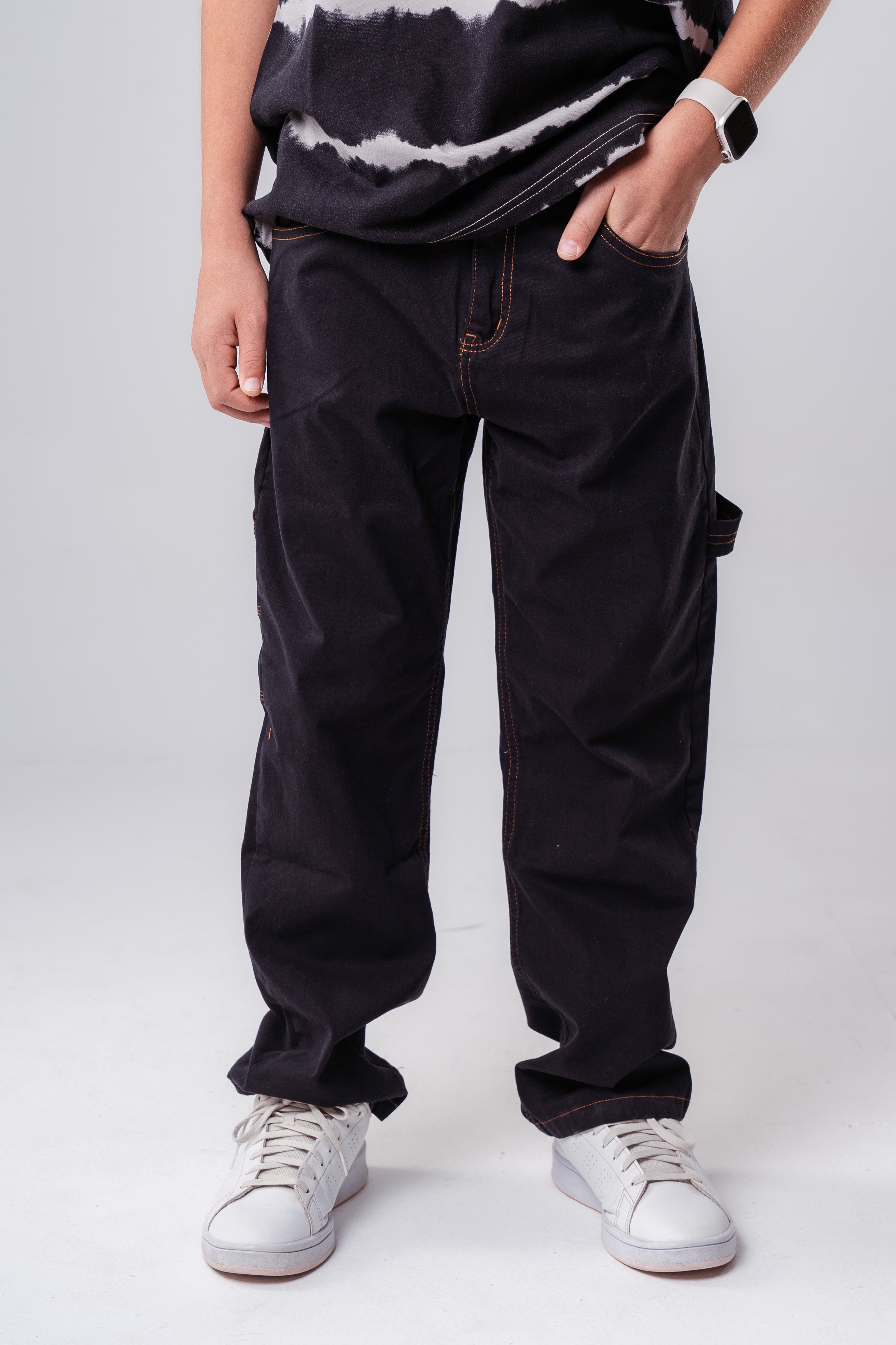 Boys Straight Fit Trousers With embroidery