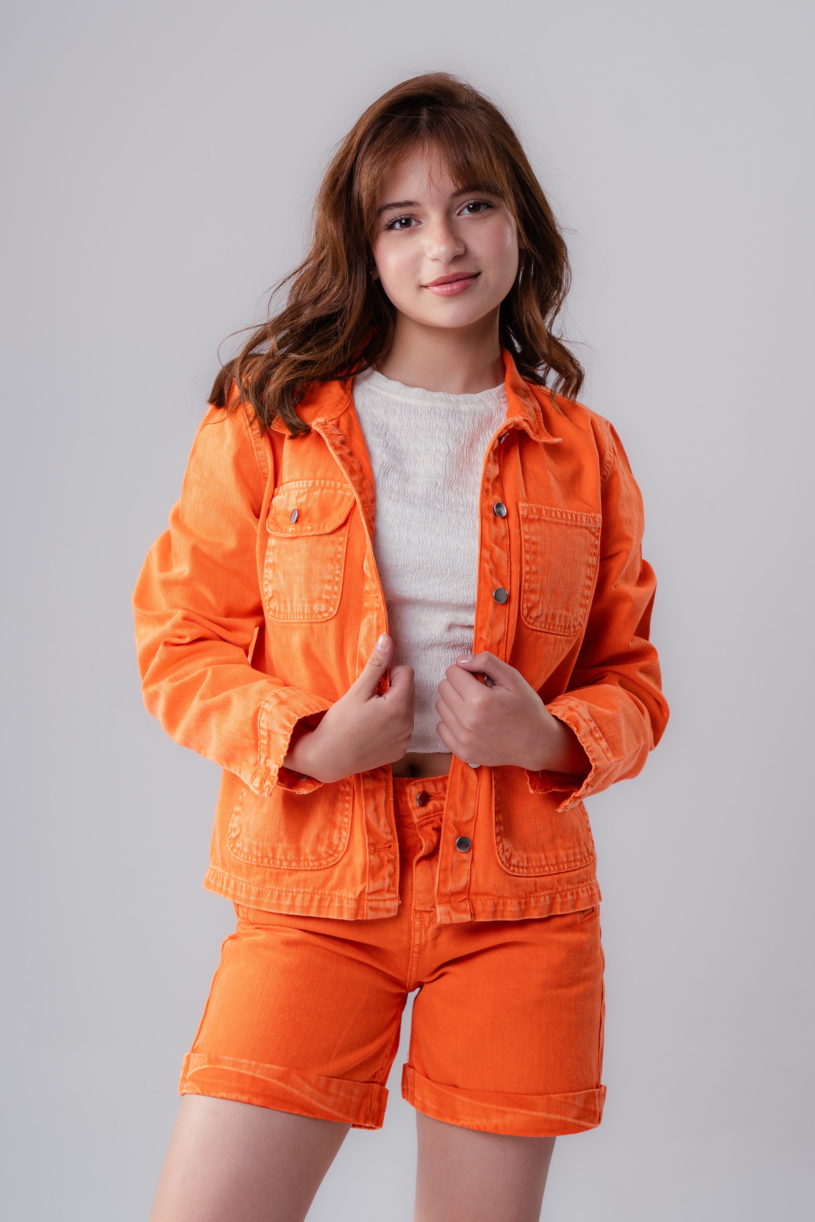 Girls’  Jacket – Soft Textured Casual Outerwear