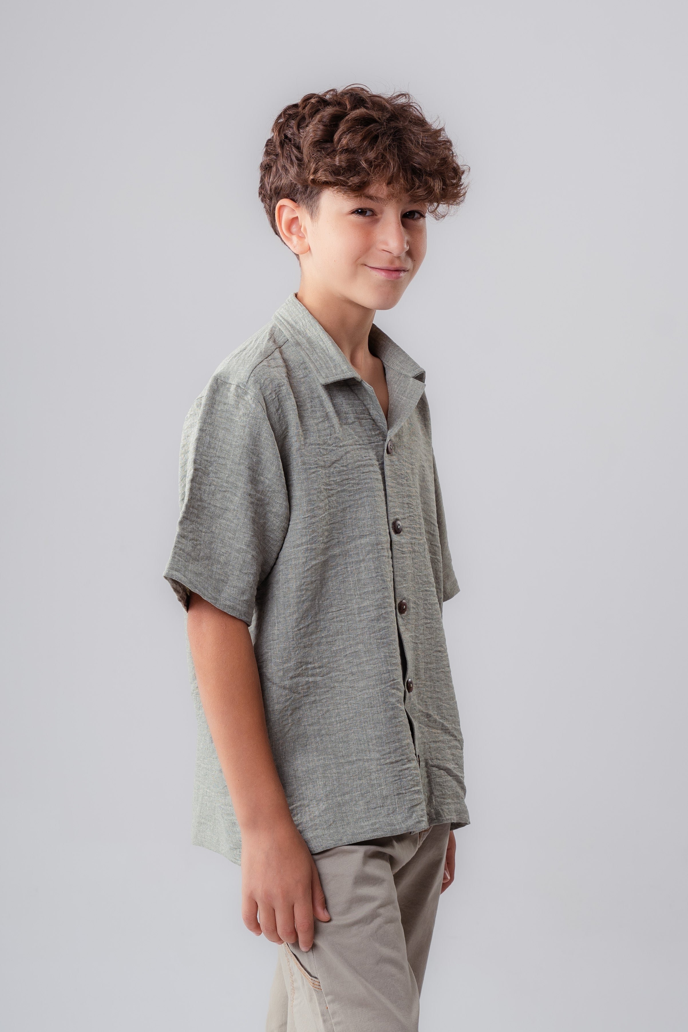 Boys’ Linen Short-Sleeve