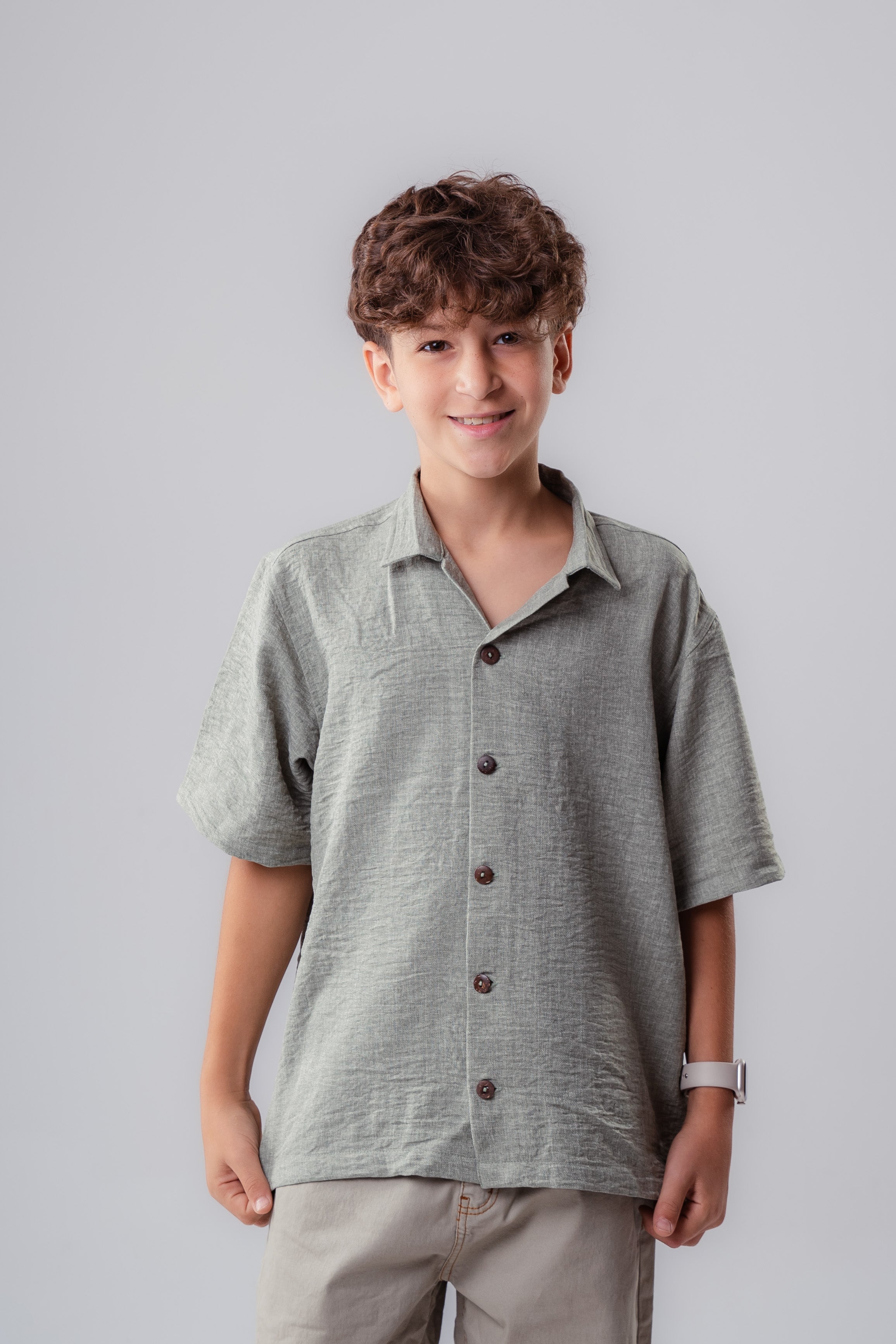 Boys’ Linen Short-Sleeve