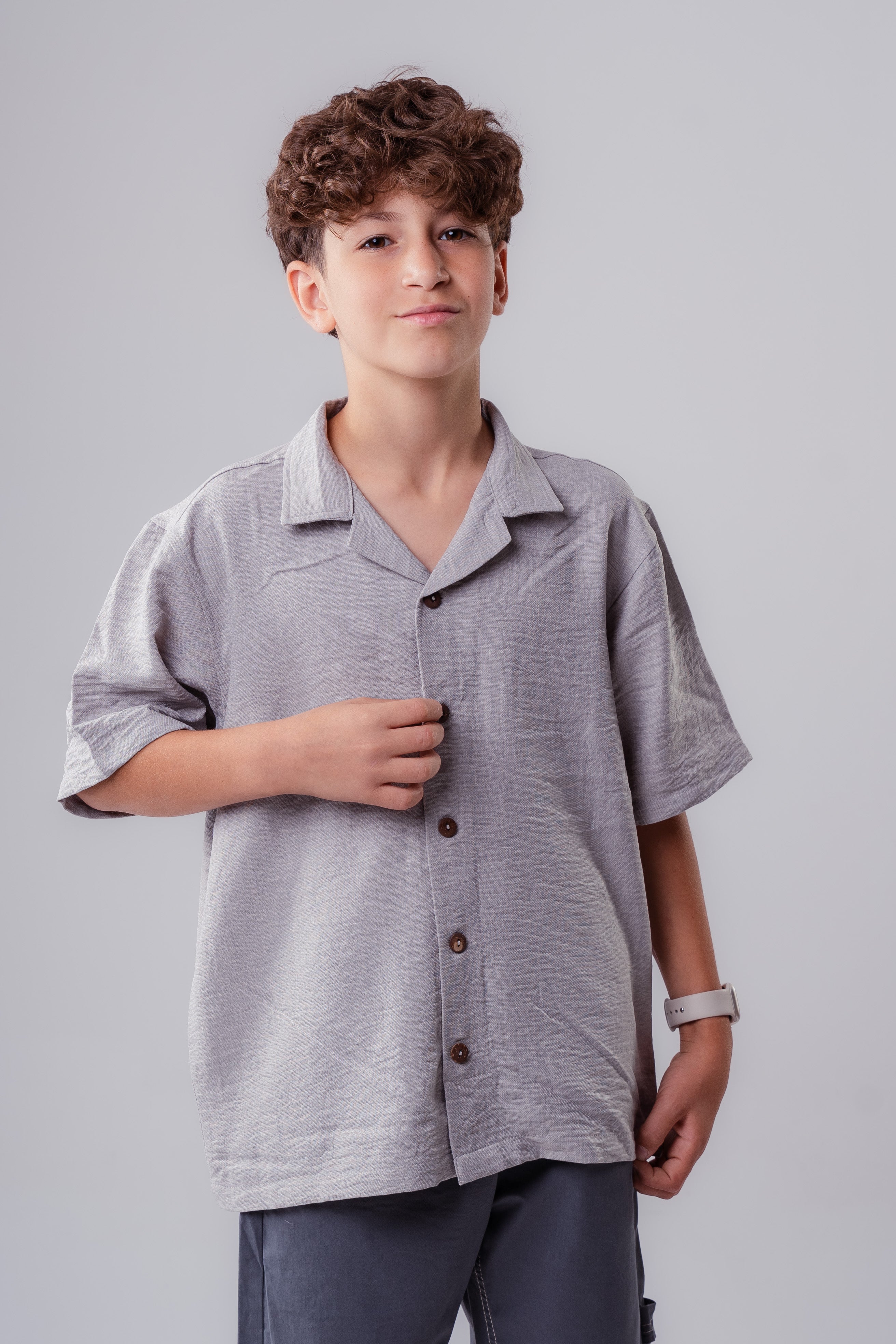 Boys’ Linen Short-Sleeve
