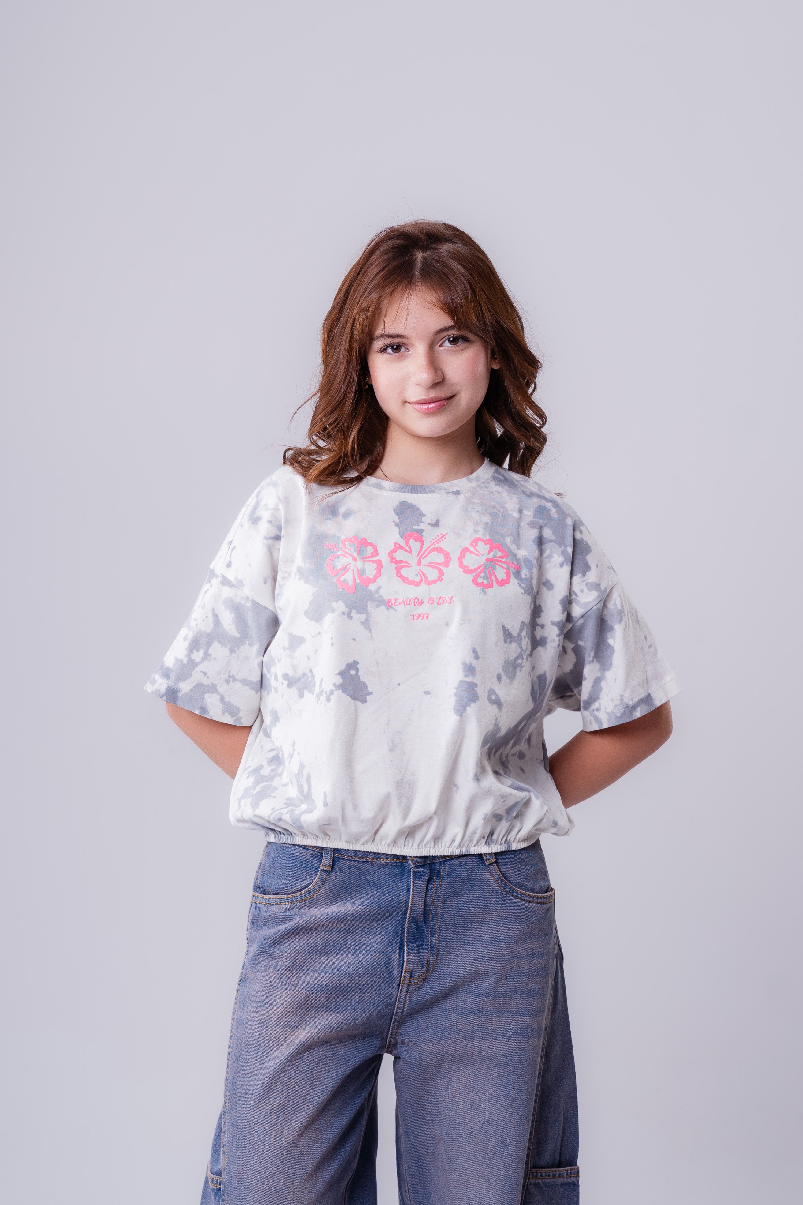 Girls’  Tropical Dream Tie-Dye Oversized Tee