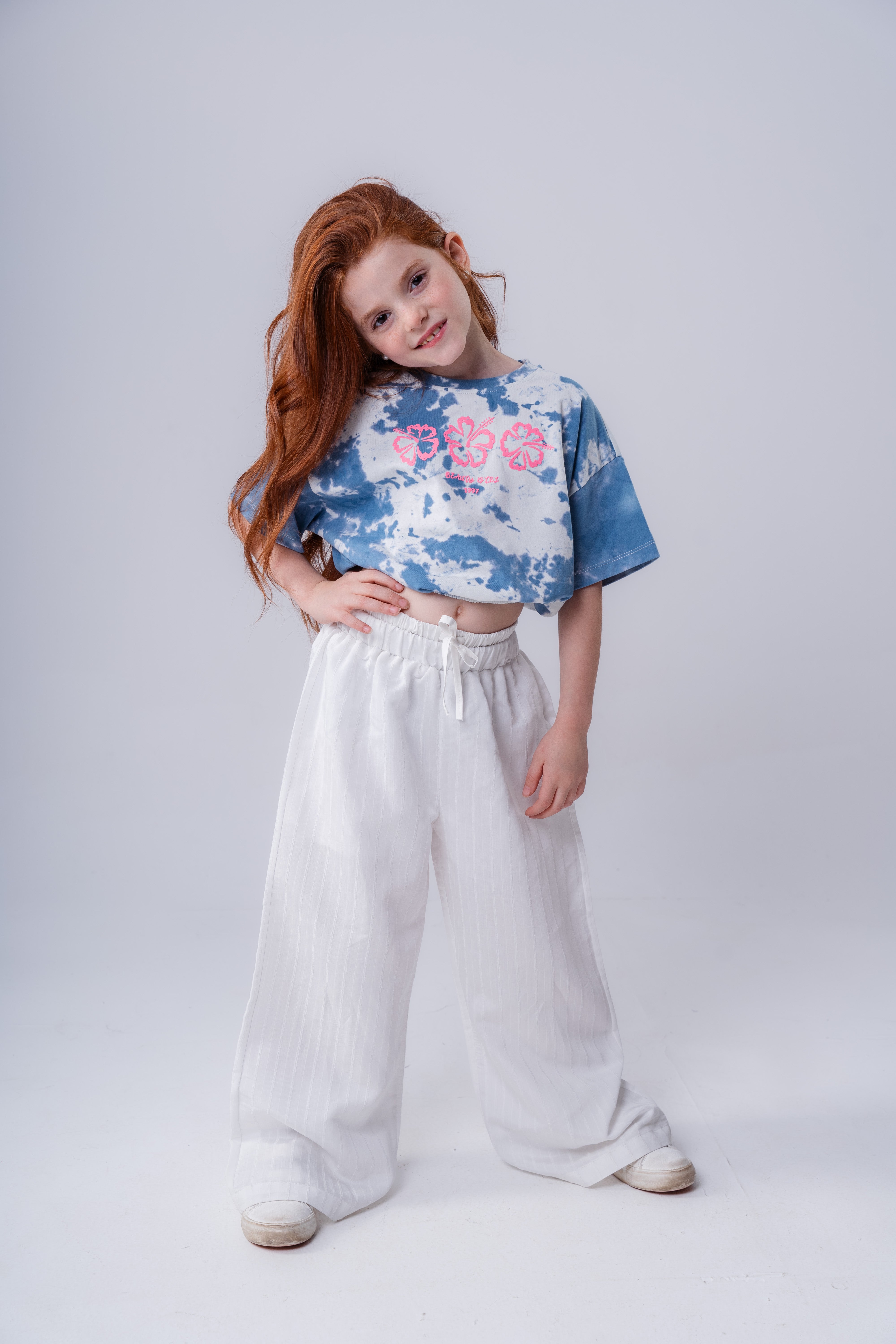 Girls’  Tropical Dream Tie-Dye Oversized Tee