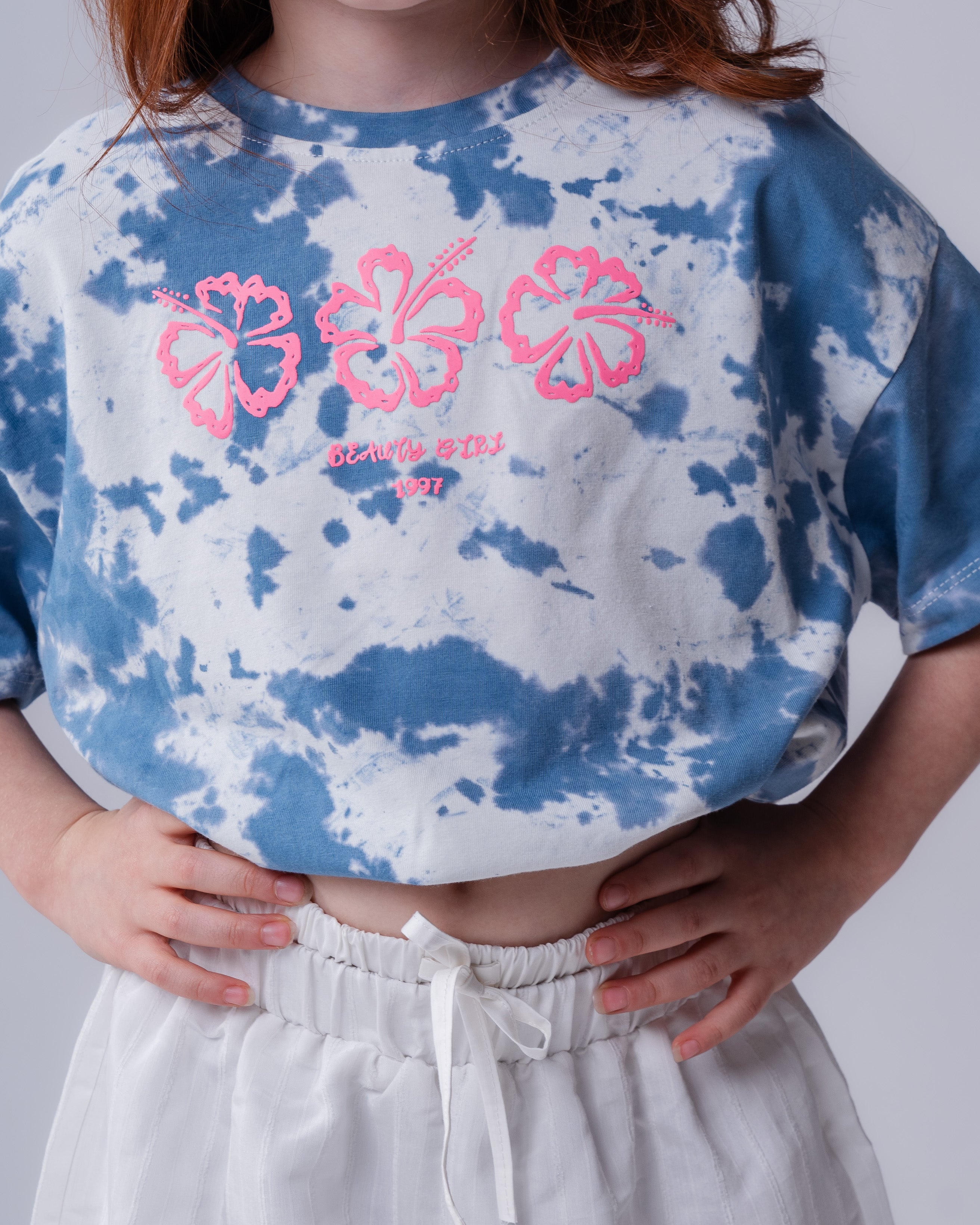 Girls’  Tropical Dream Tie-Dye Oversized Tee