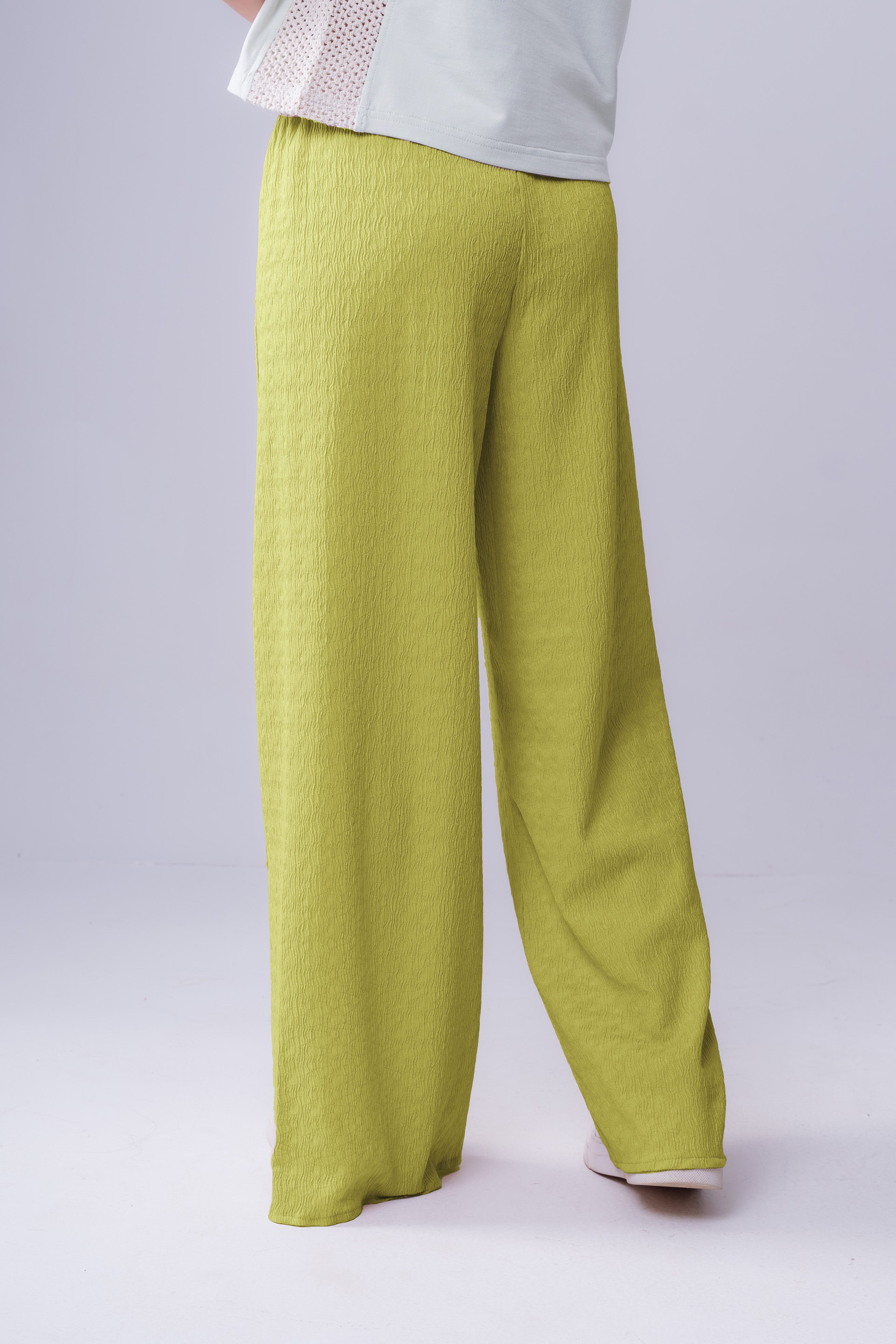 Girls Plain Crepe Trousers