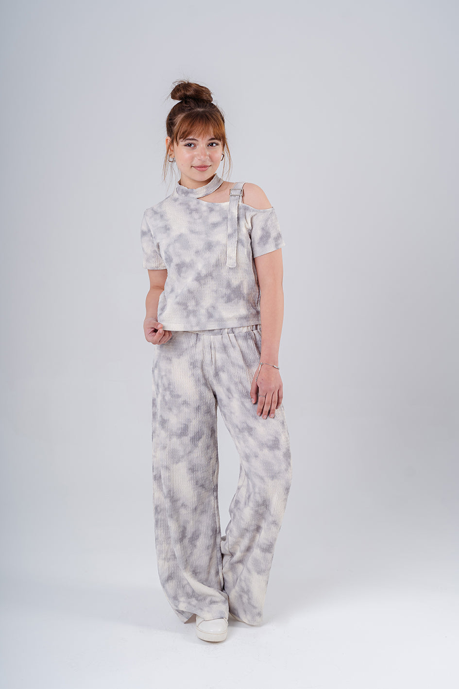 Tie Dye Set With Flared Trousers