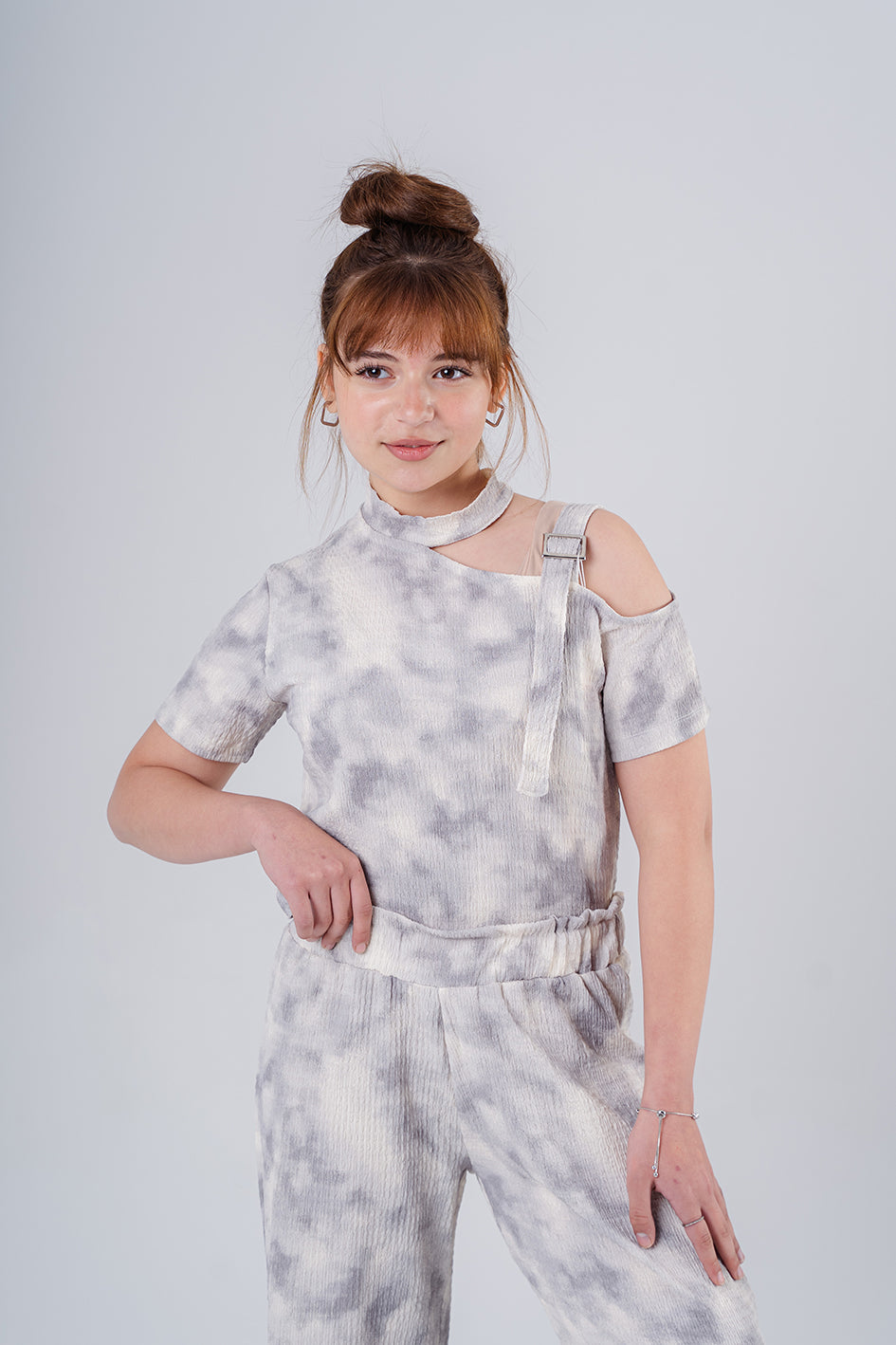 Tie Dye Set With Flared Trousers