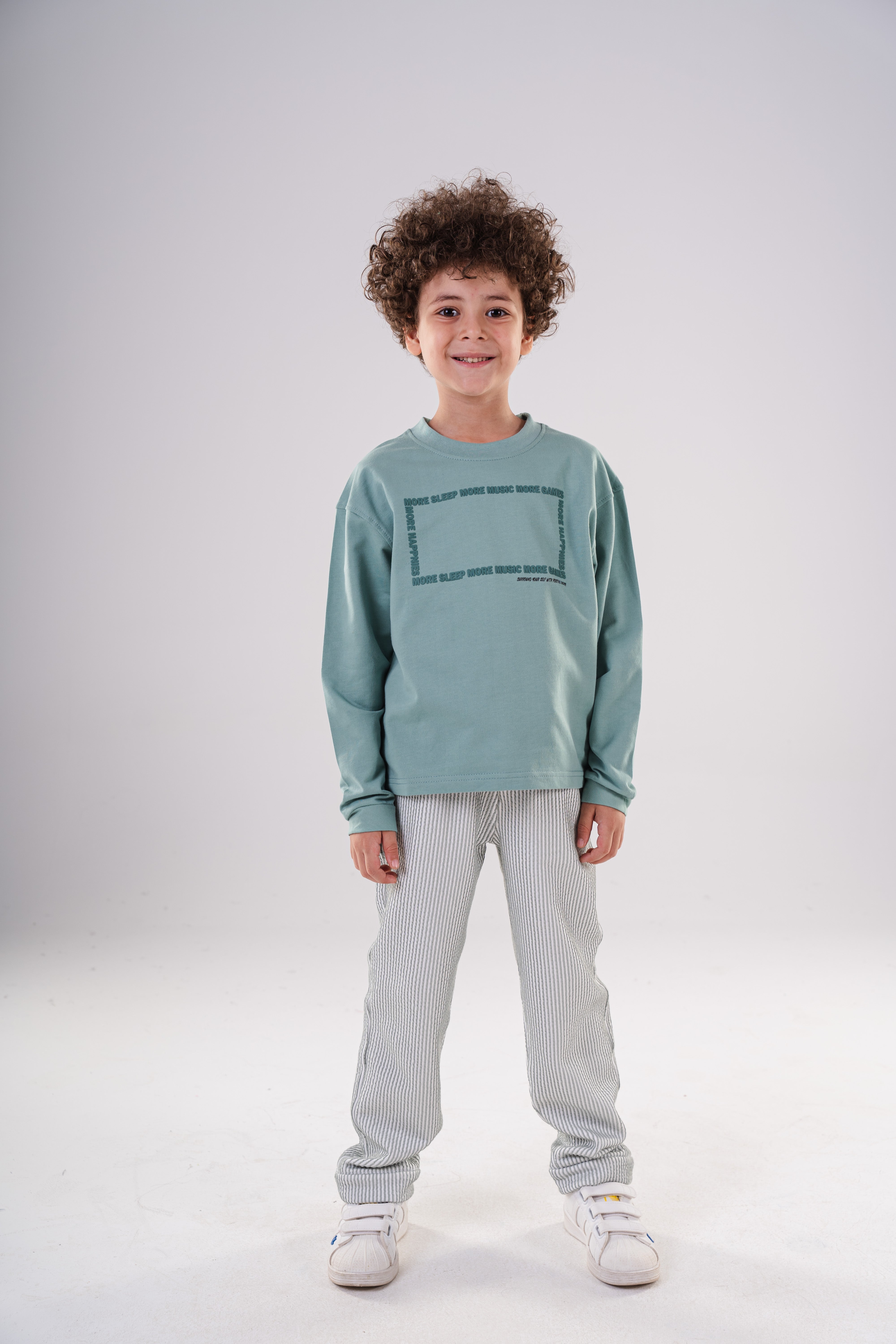 Boy's Relaxed Fit Crewneck Sweatshirt with Print