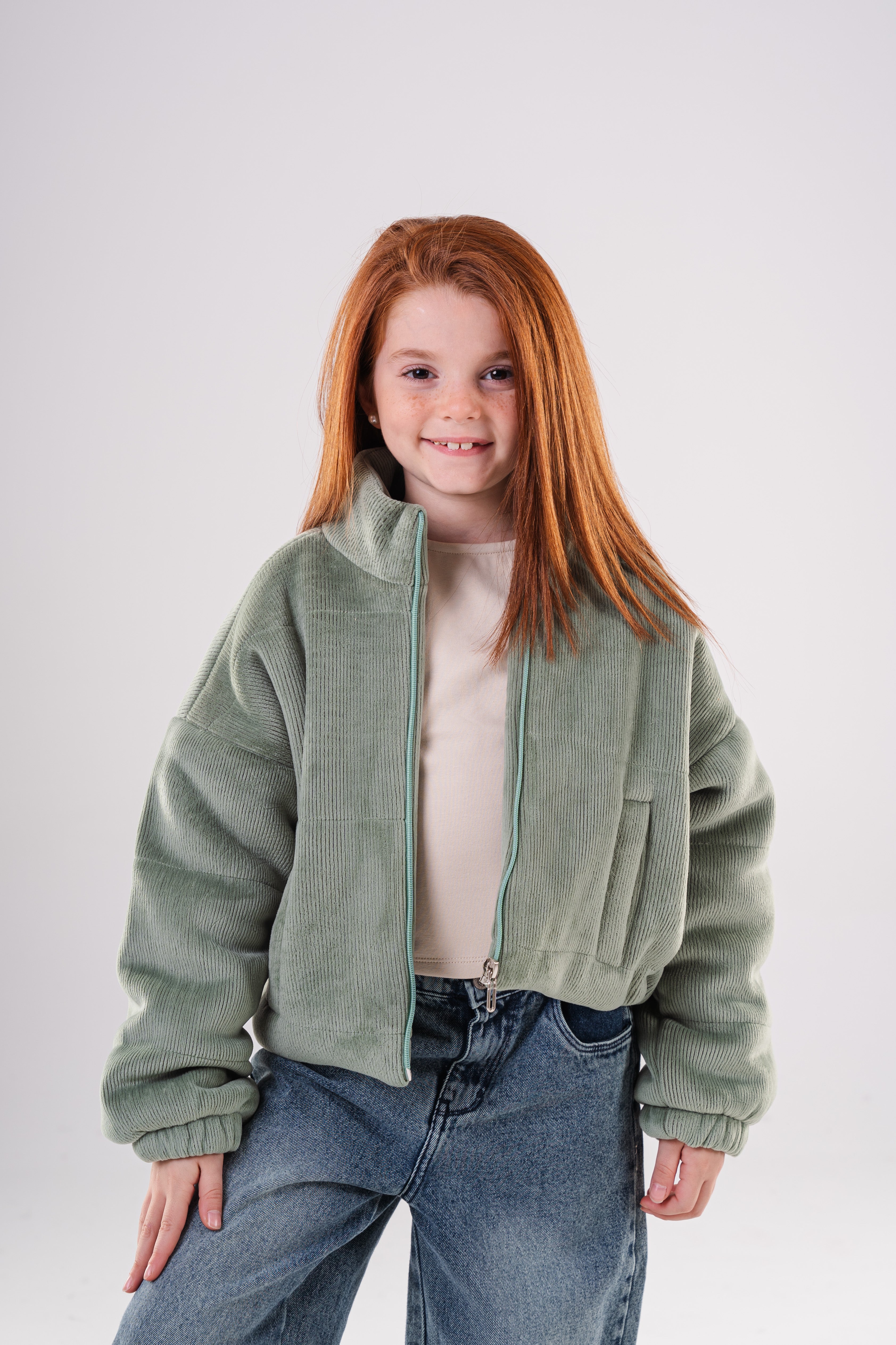 Girls' Corduroy Bomber Jacket