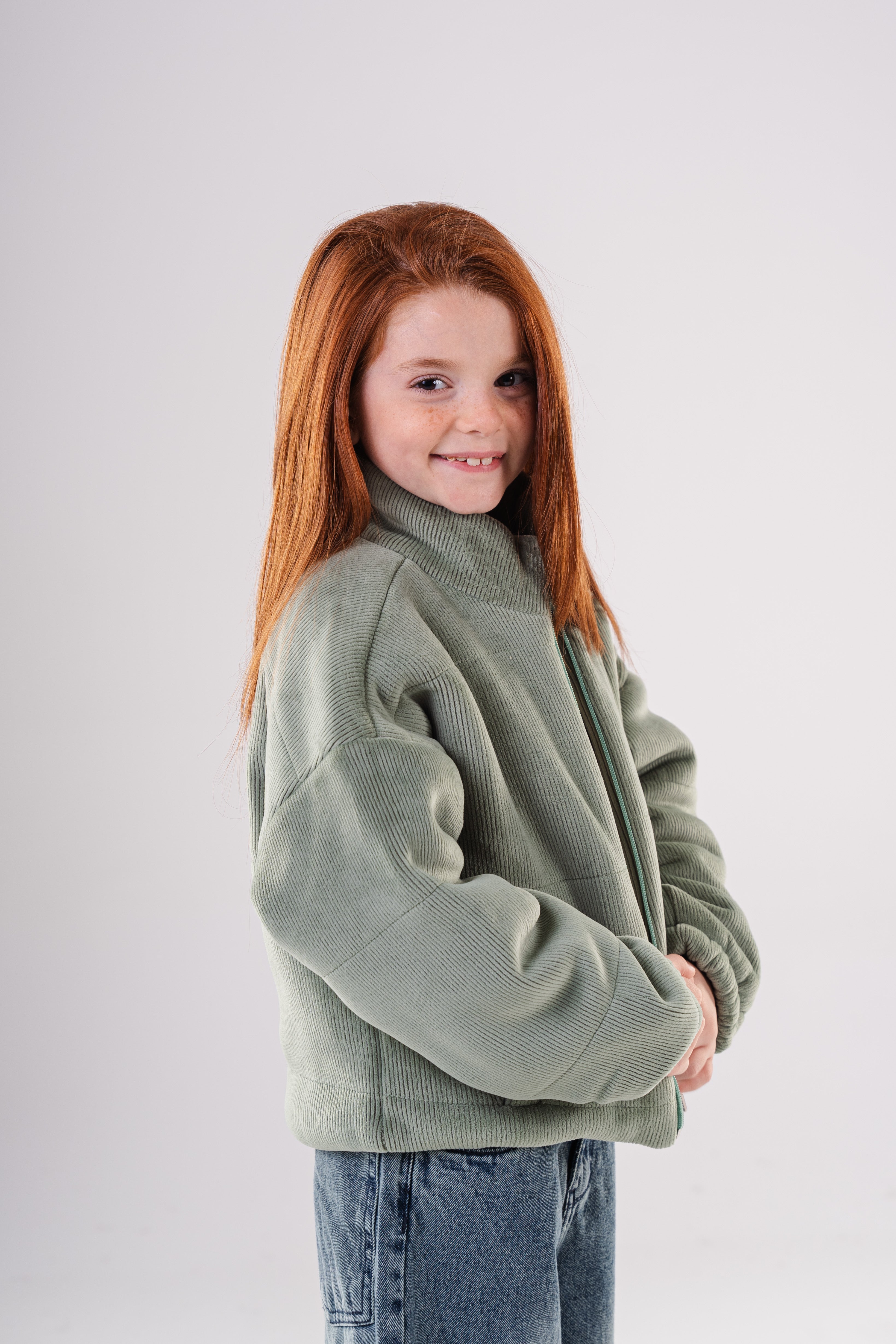 Girls' Corduroy Bomber Jacket