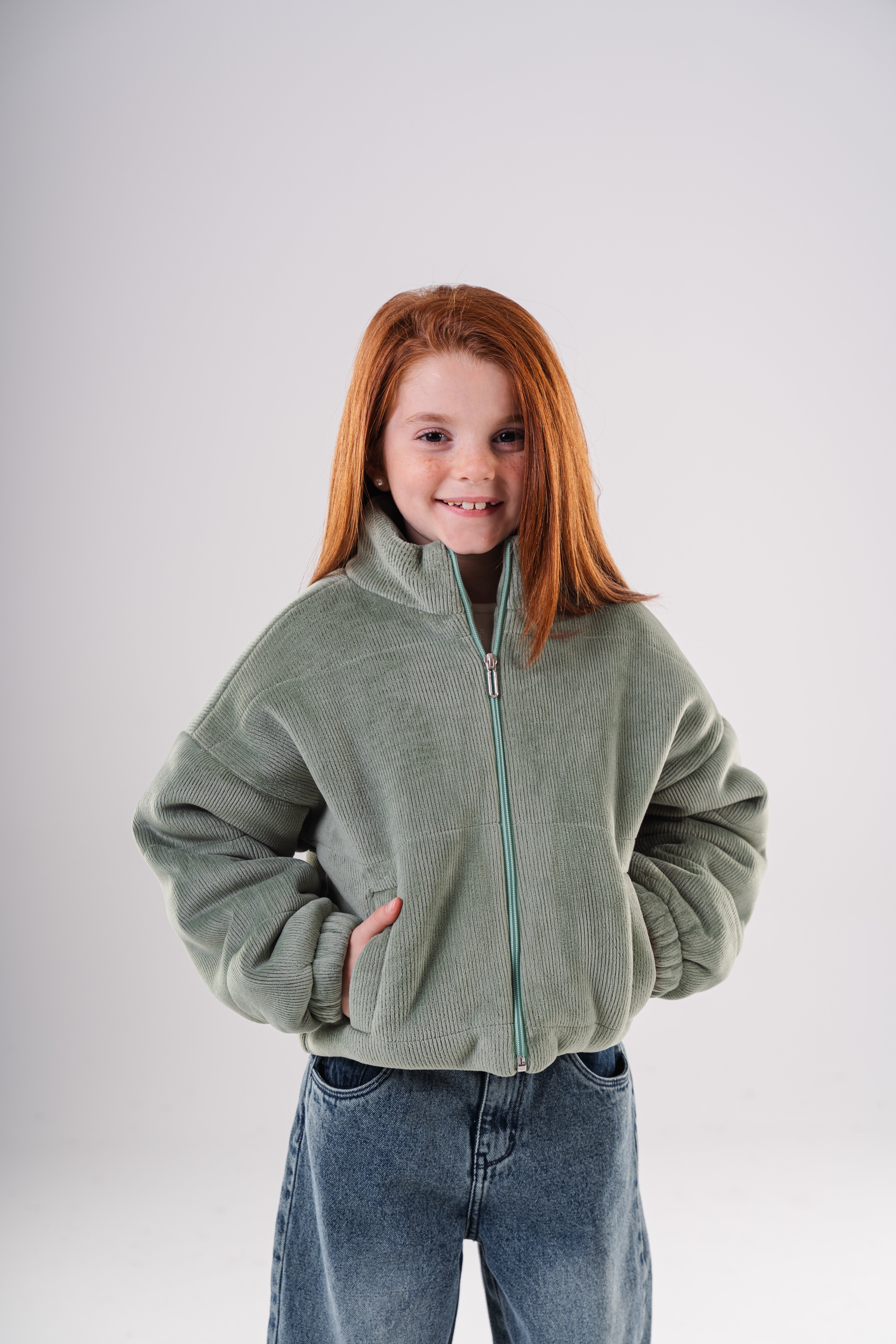 Girls' Corduroy Bomber Jacket