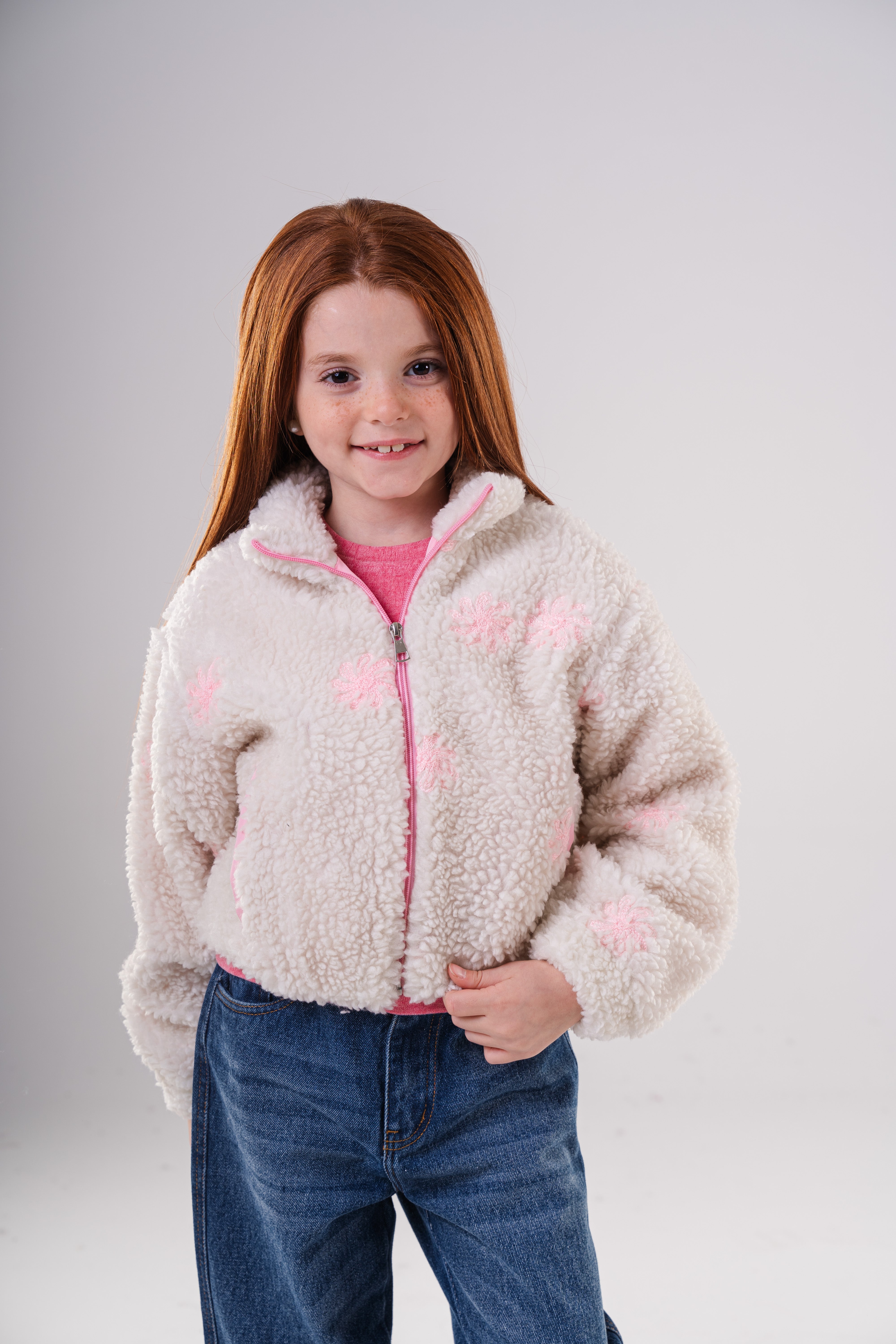 Girls Snowflake Snuggler Fur Jacket