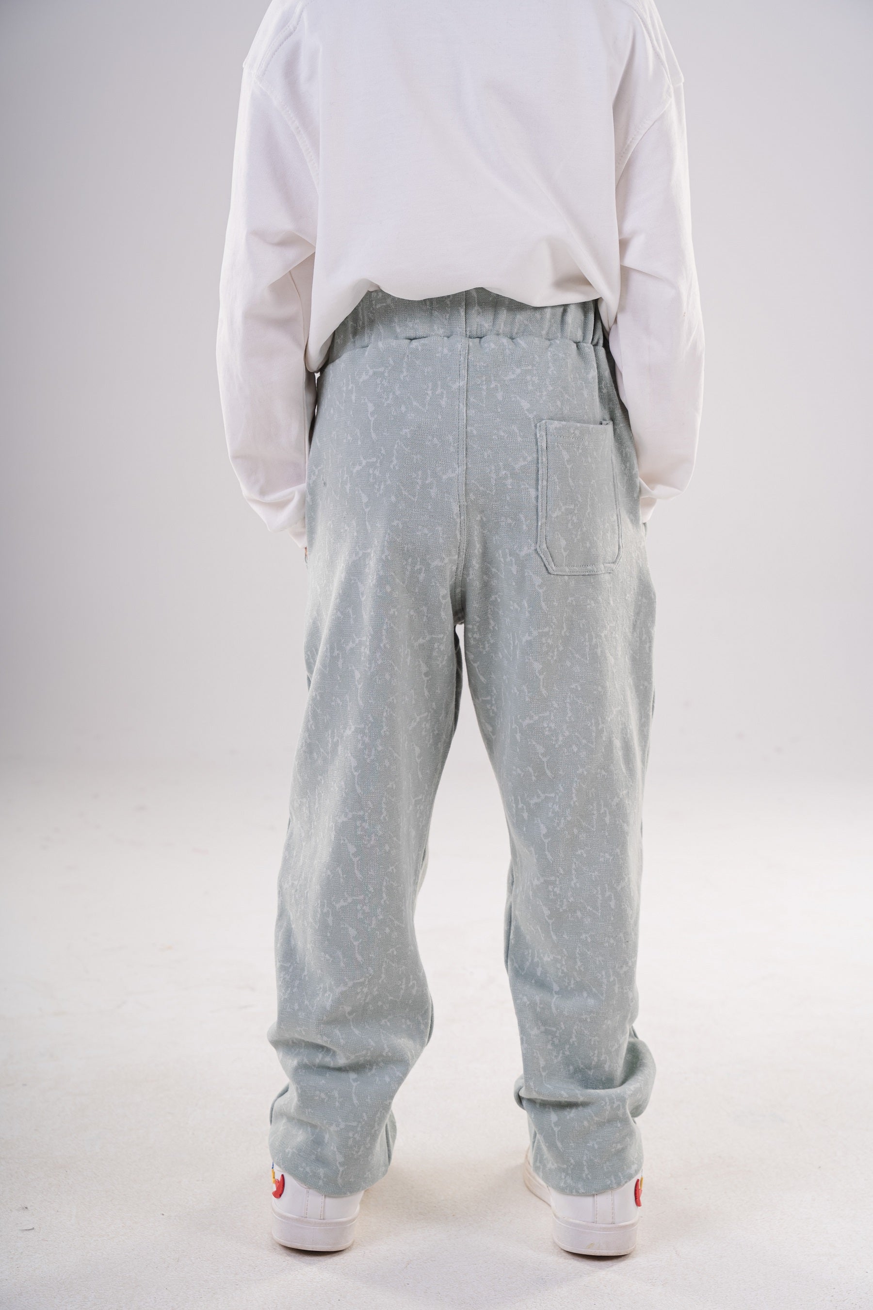 Boy's Patterned Fleece Sweatpants with Drawstring Waist