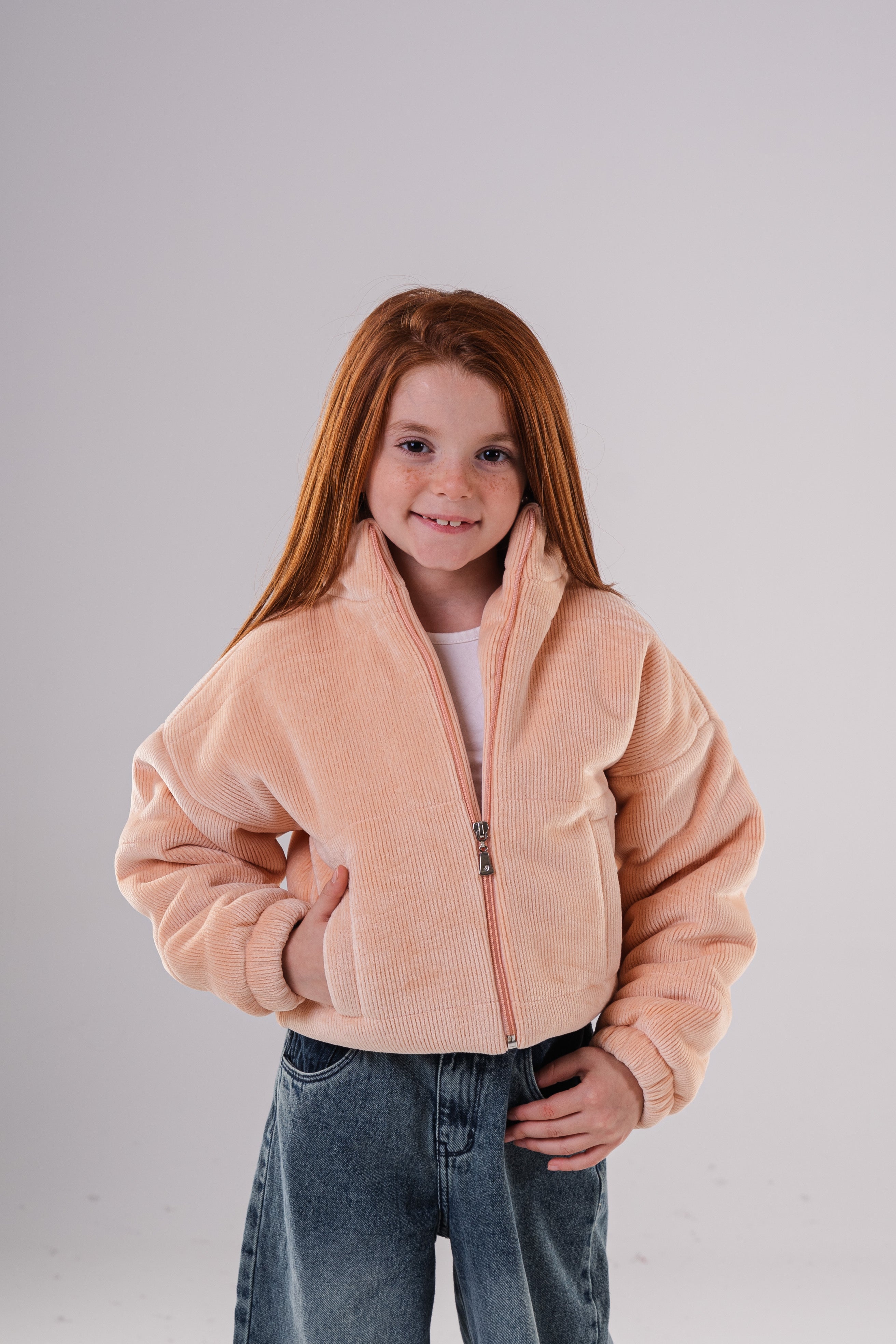 Girls' Corduroy Bomber Jacket