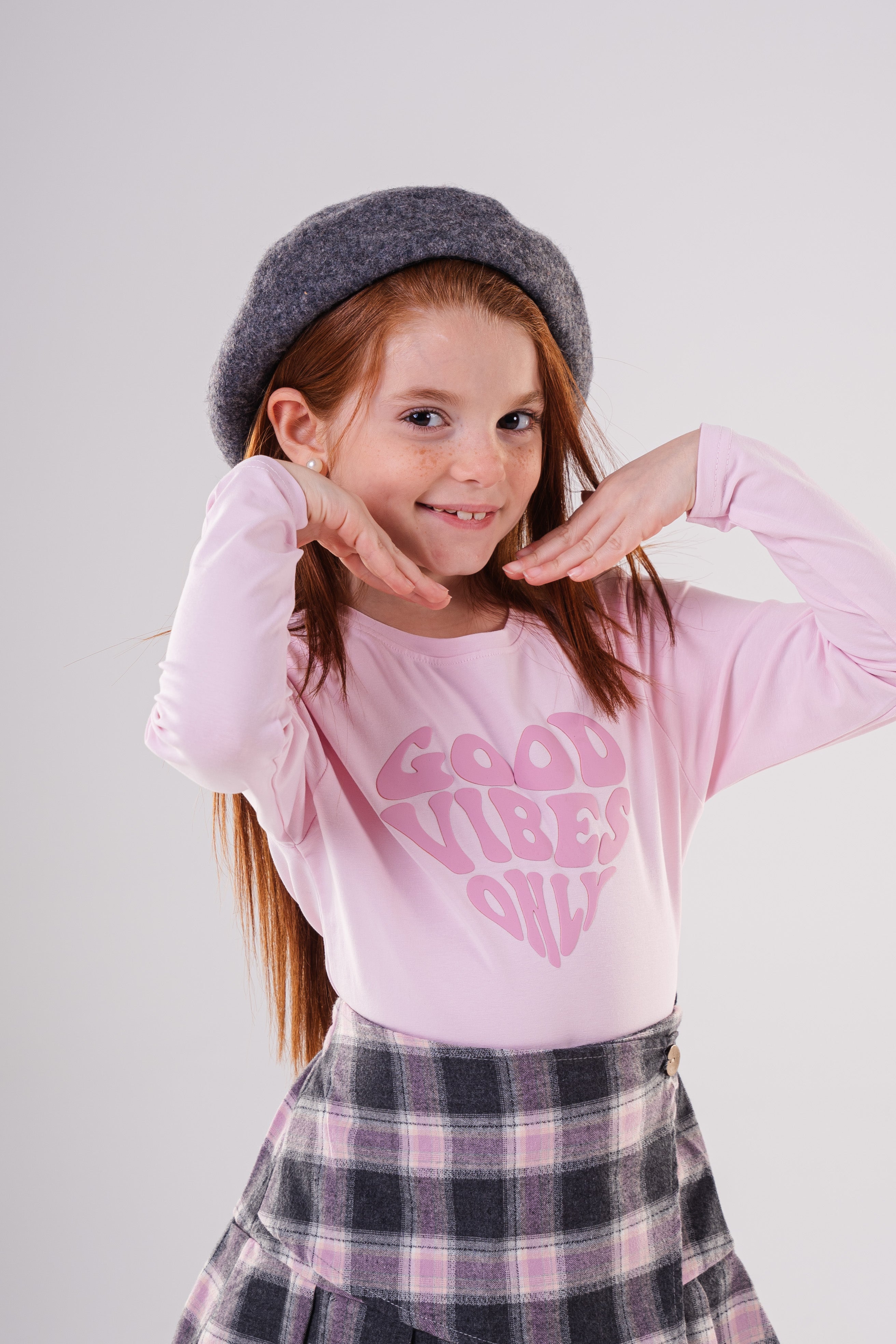 Girls Graphic Crewneck Cotton Sweatshirt