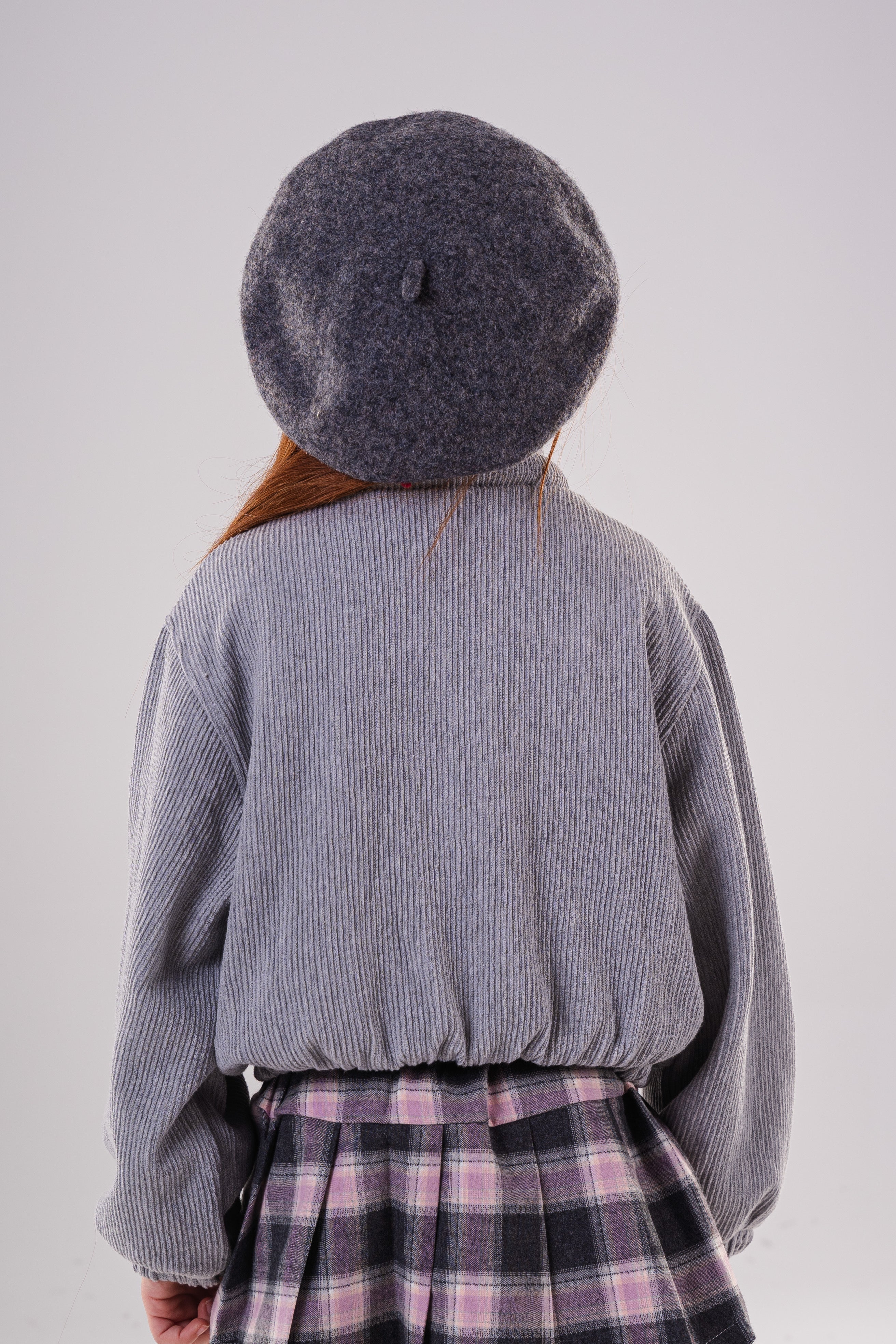 Girls' Oversized Corduroy Bomber Jacket