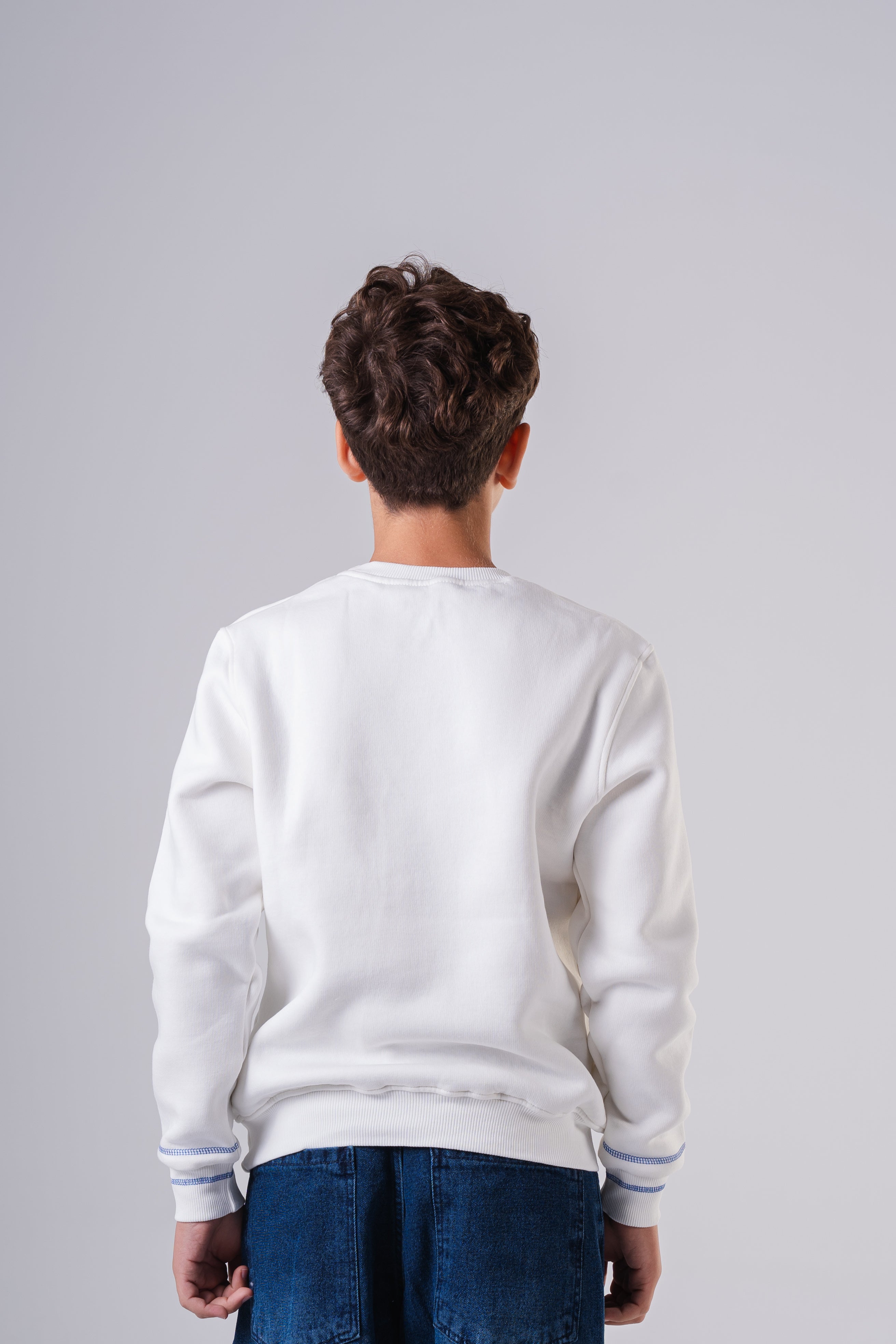 Boy's Crewneck Sweatshirt with  Embroidery