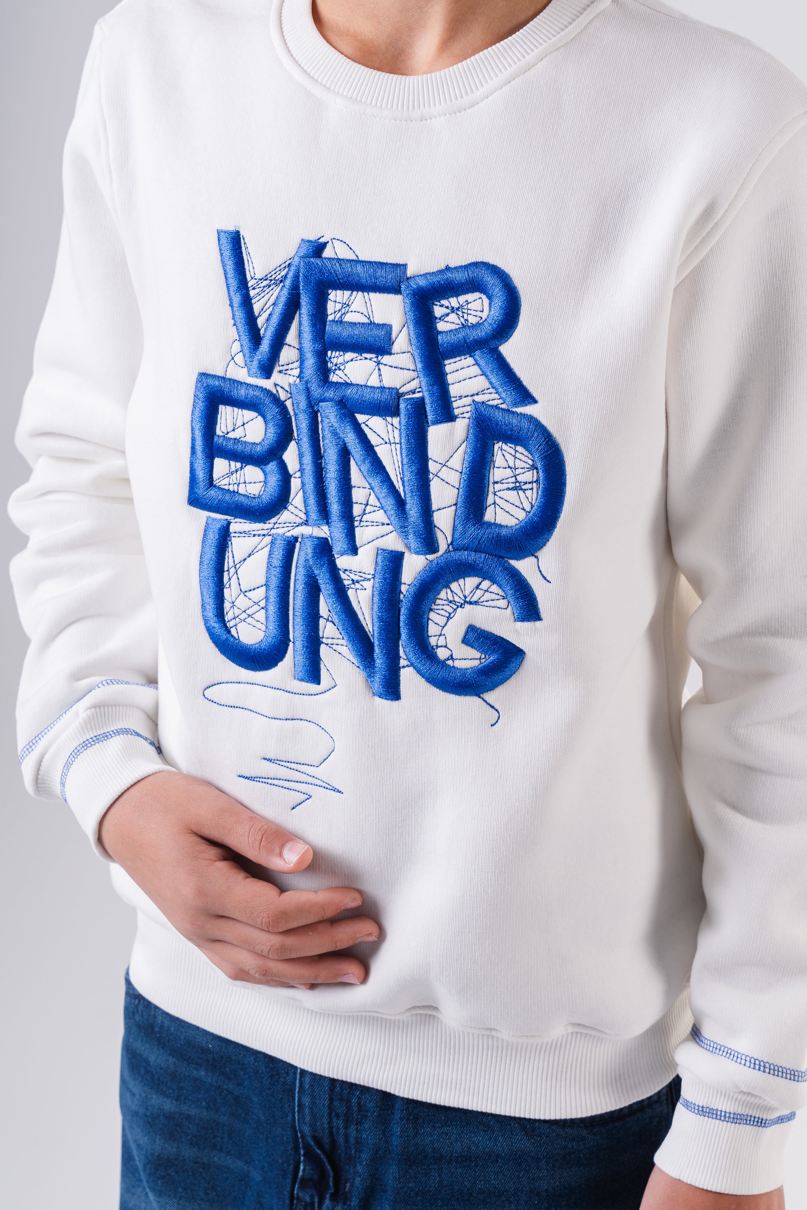 Boy's Crewneck Sweatshirt with  Embroidery