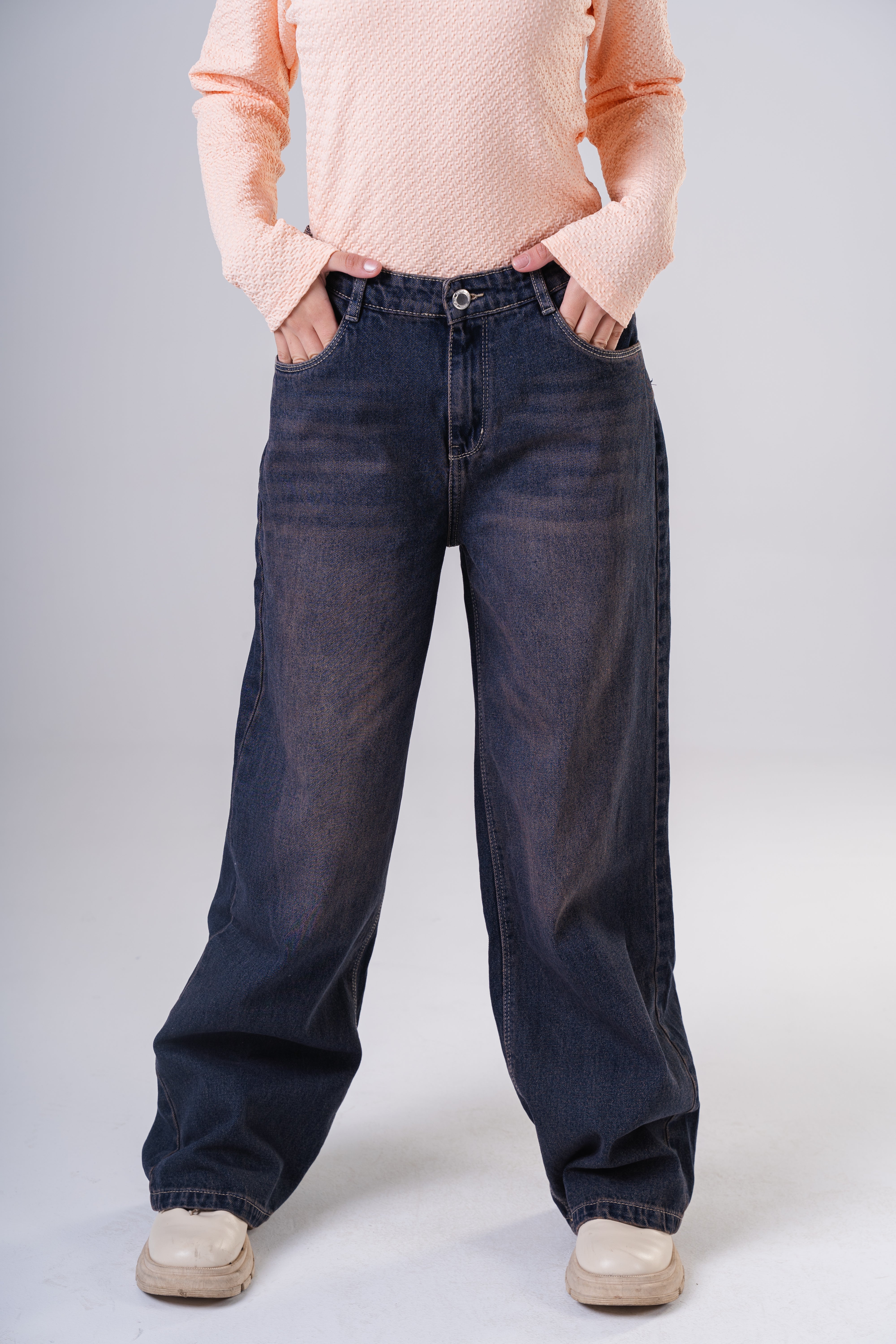 Girls Relaxed Fit Baggy Jeans