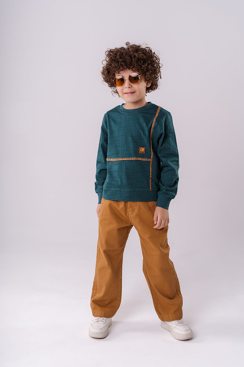 Boys Camel Straight Fit Trousers